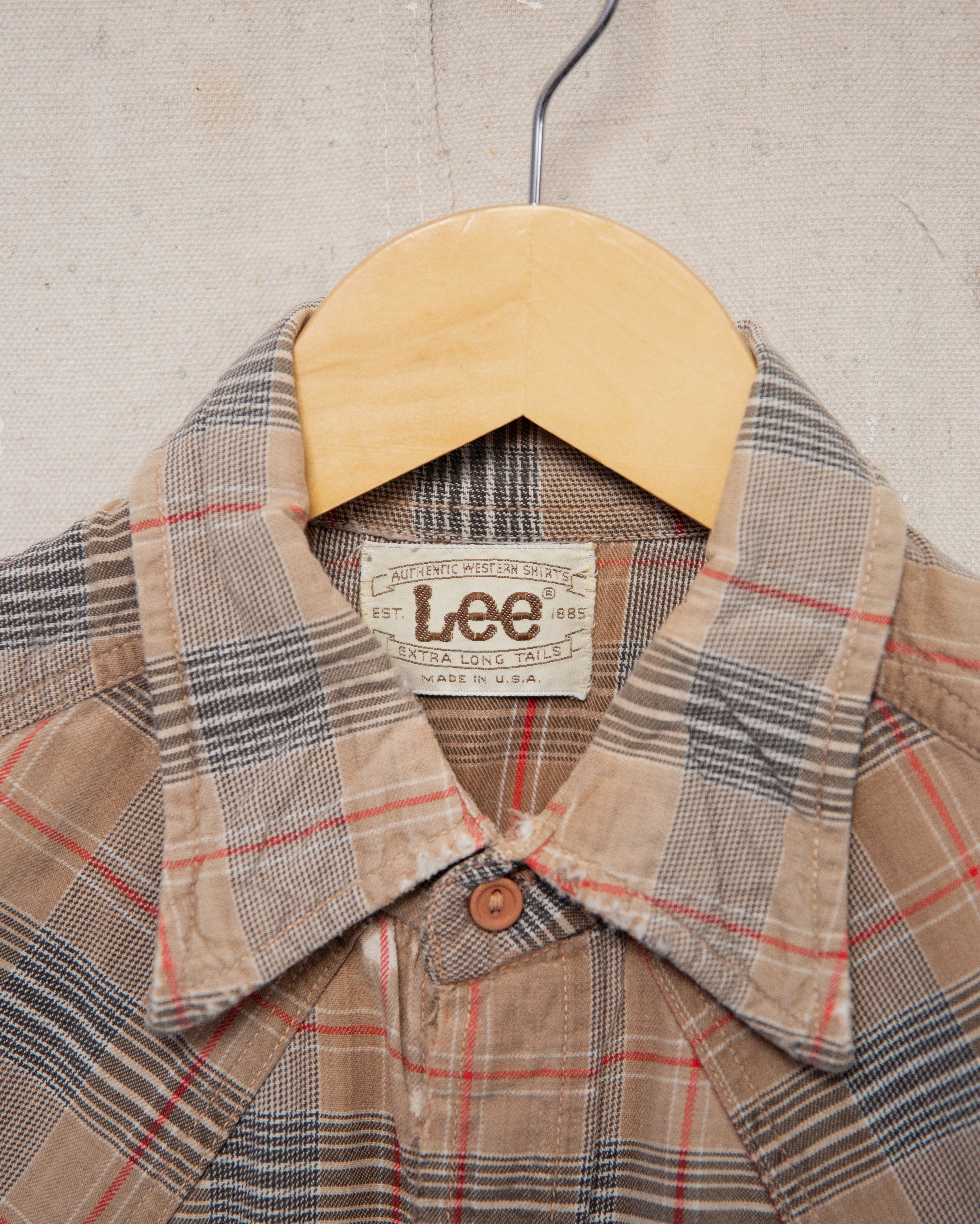 1970S Lee Cut Off Pearl Snap Shirt - M/L