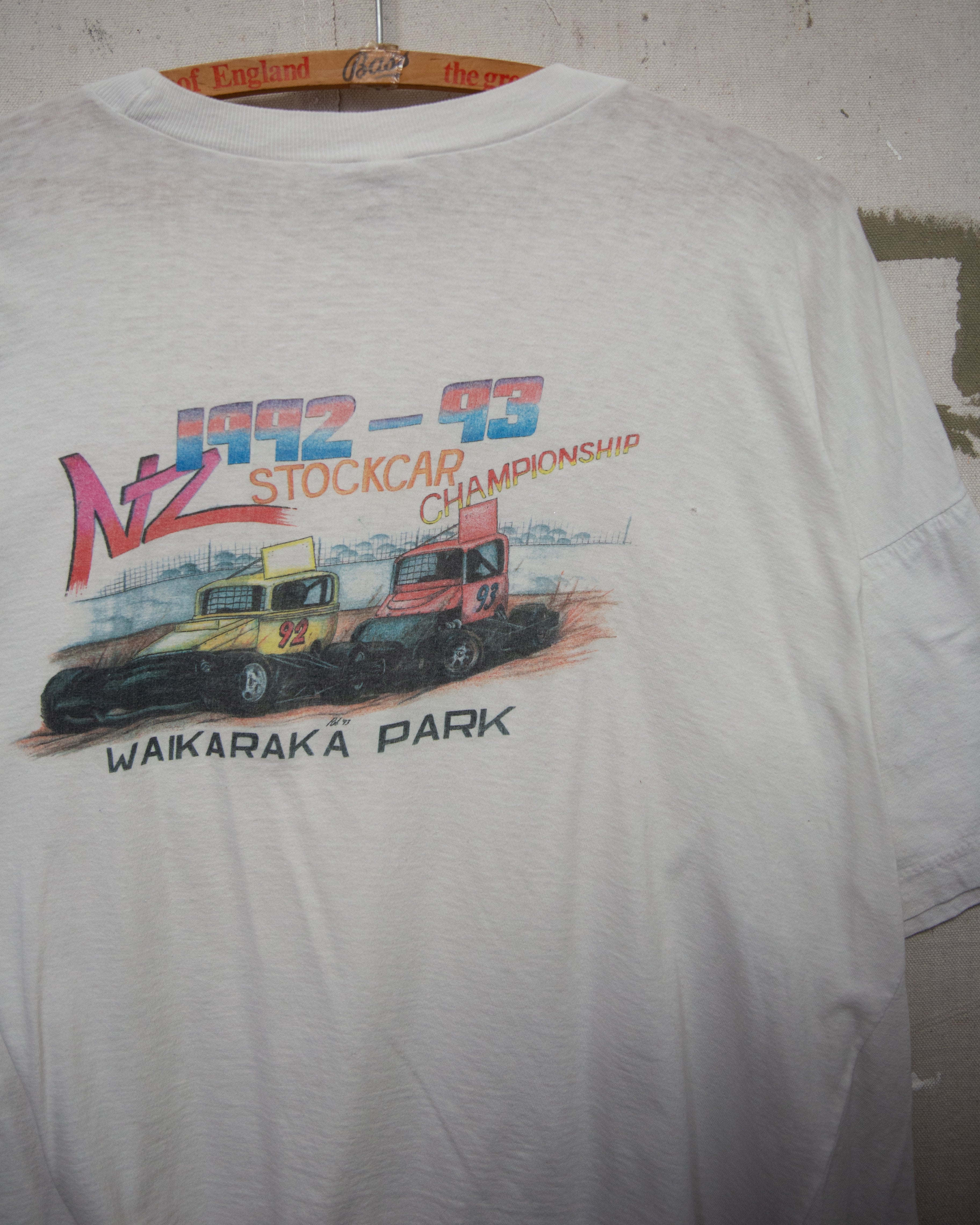 1990S Waikaraka Park 92-93 Stockcar Champs Tee - <