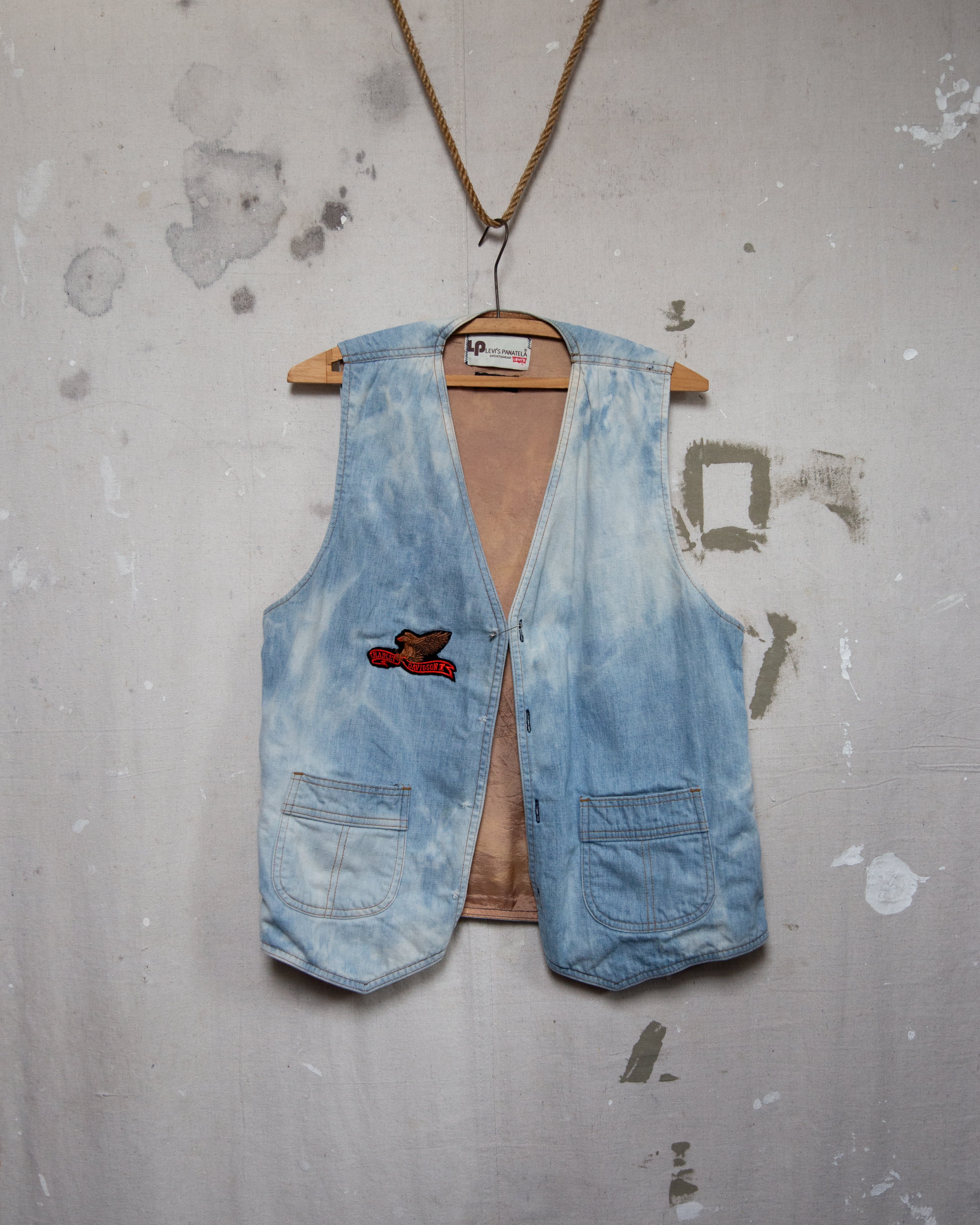 1970S Thrashed Levis Vest - L
