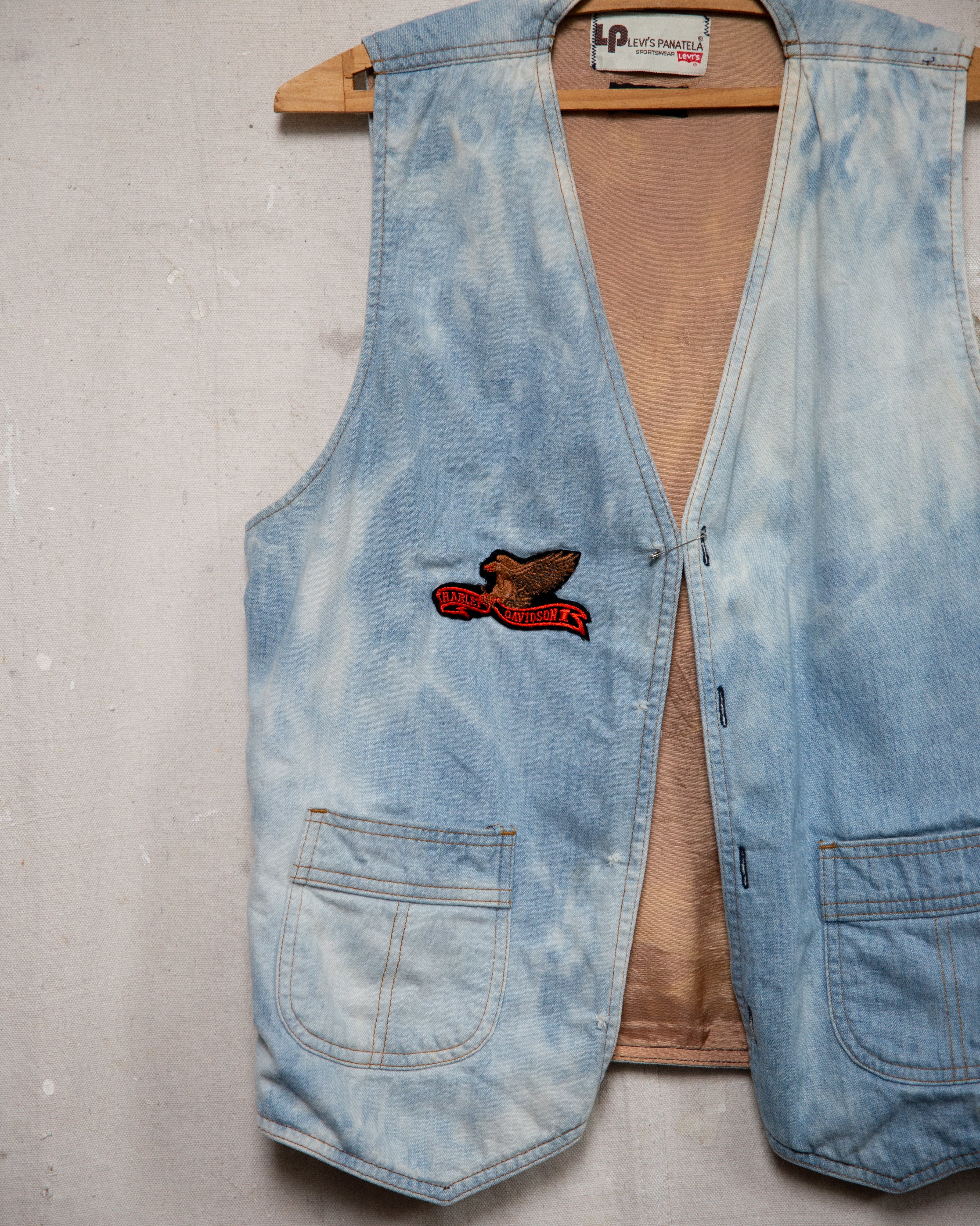 1970S Thrashed Levis Vest - L