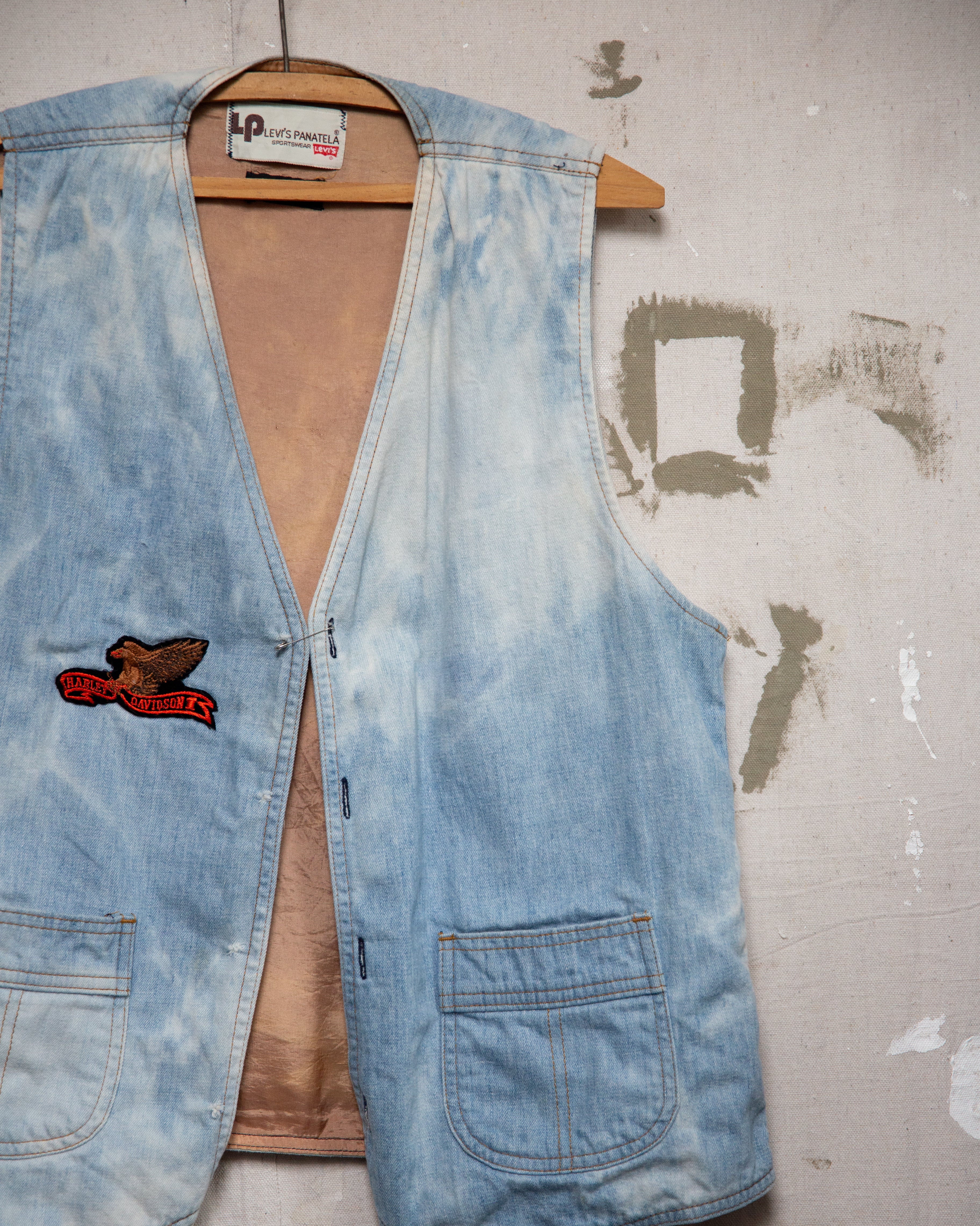 1970S Thrashed Levis Vest - L