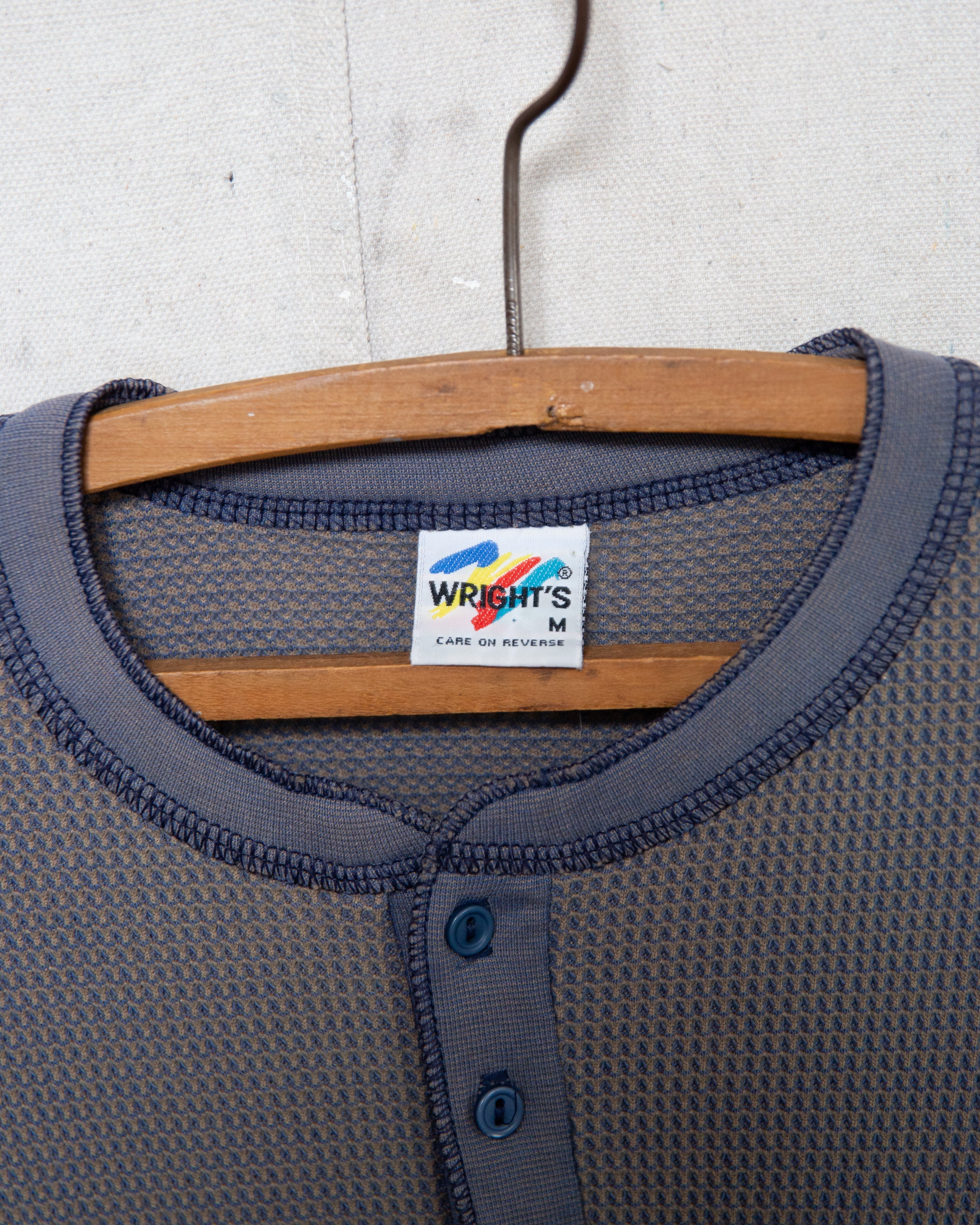 1980S Distressed Waffle Thermal - M