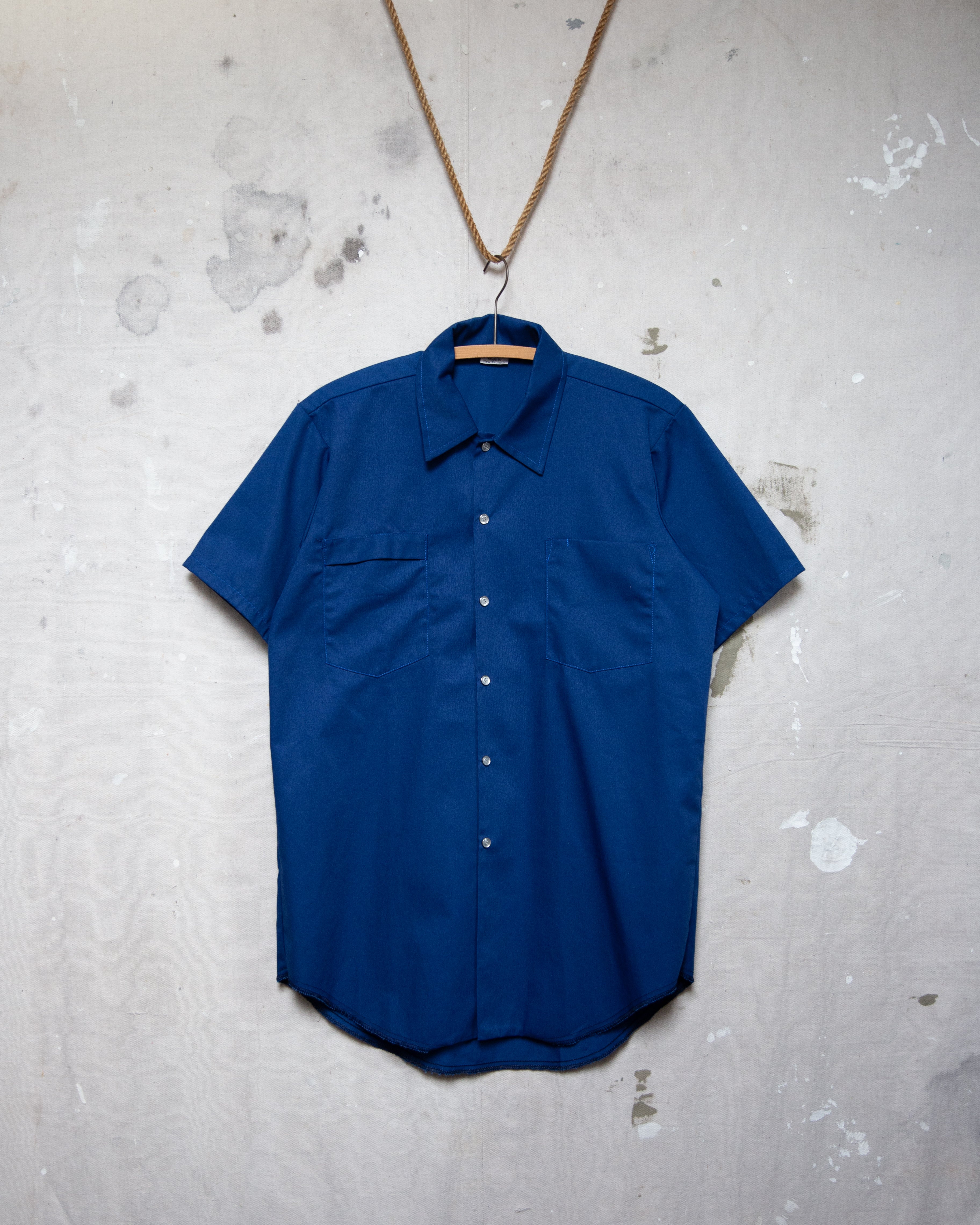 NZ Made Snap Button Work Shirt - M