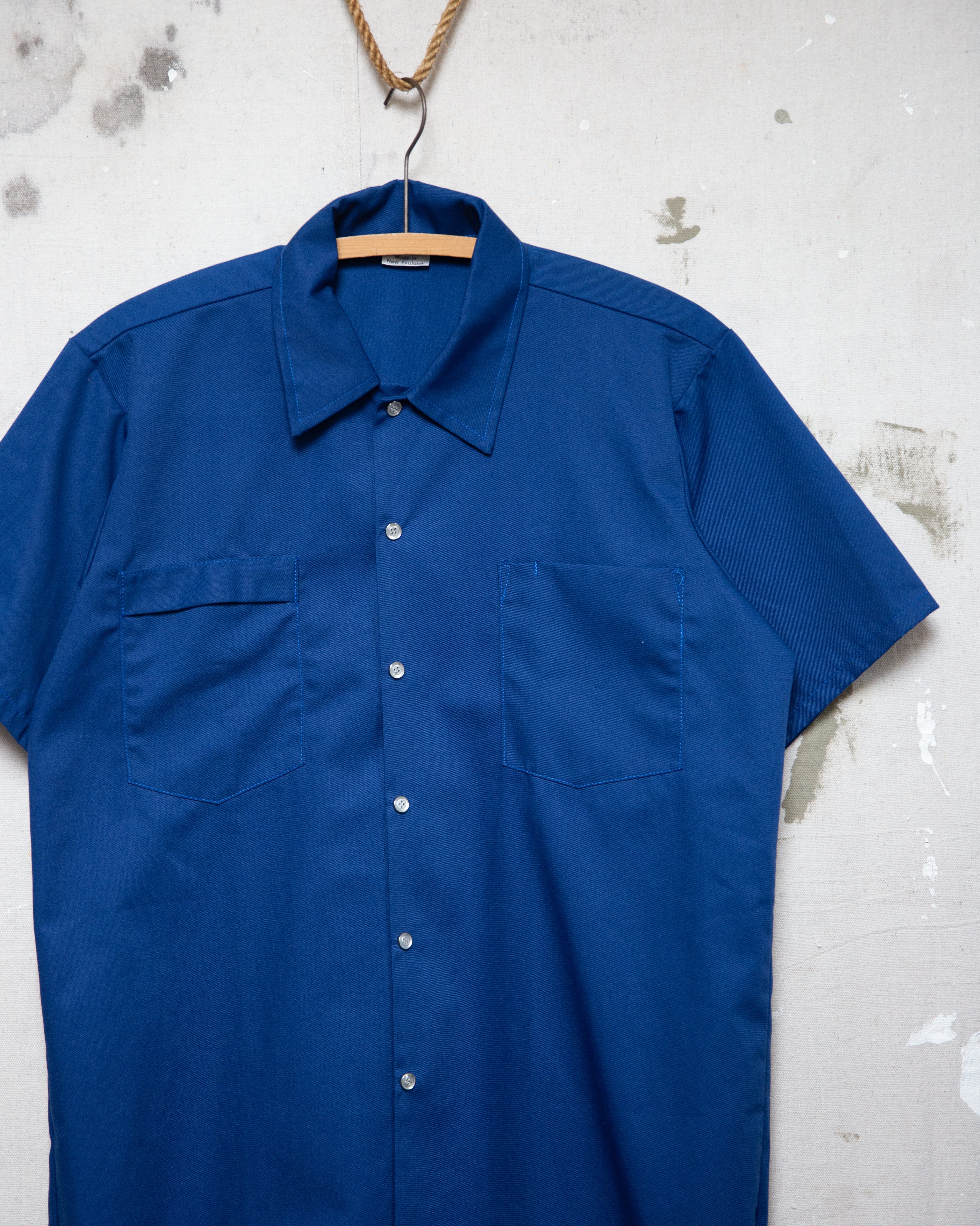 NZ Made Snap Button Work Shirt - M