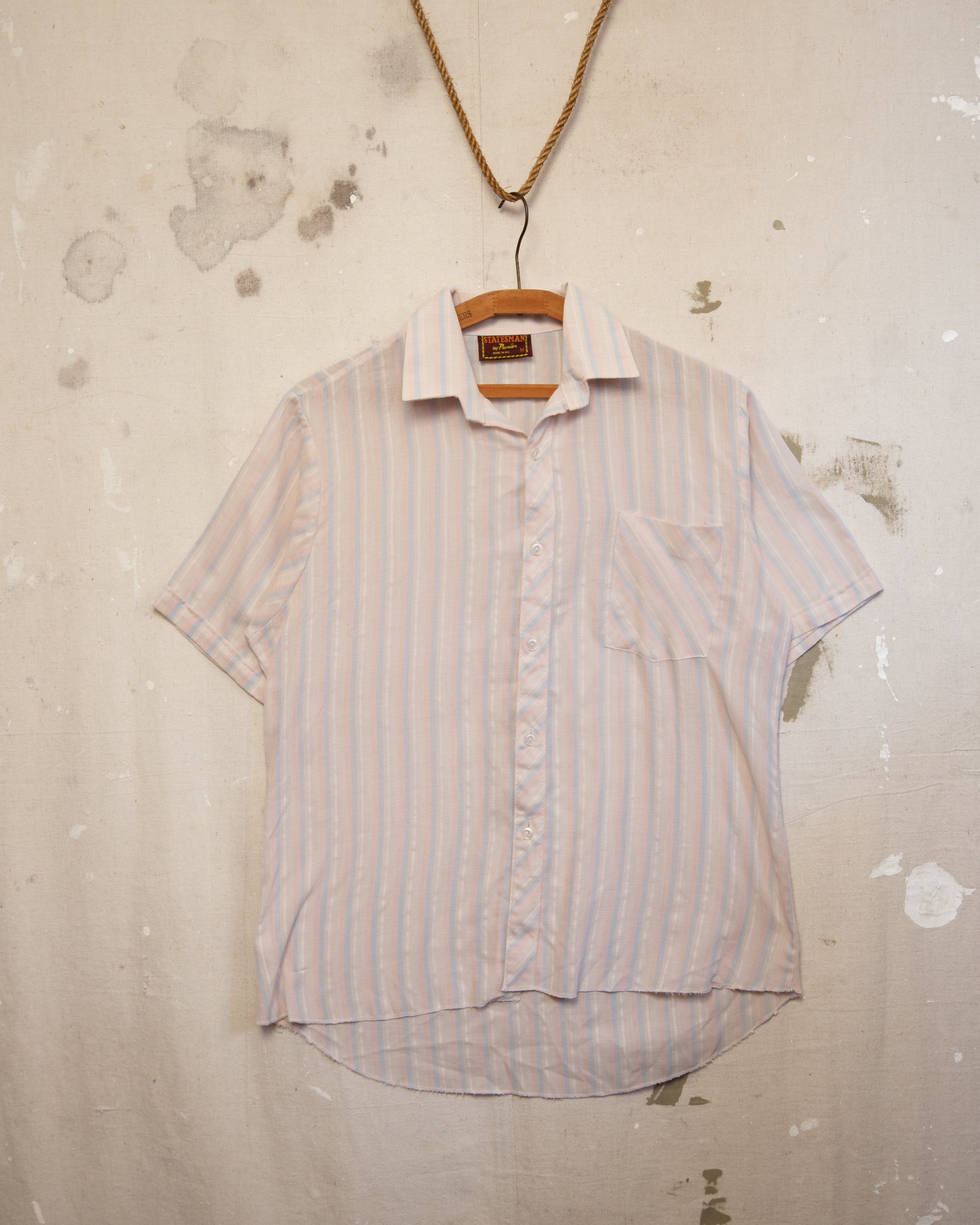 1970S Statesman Striped Shirt - M