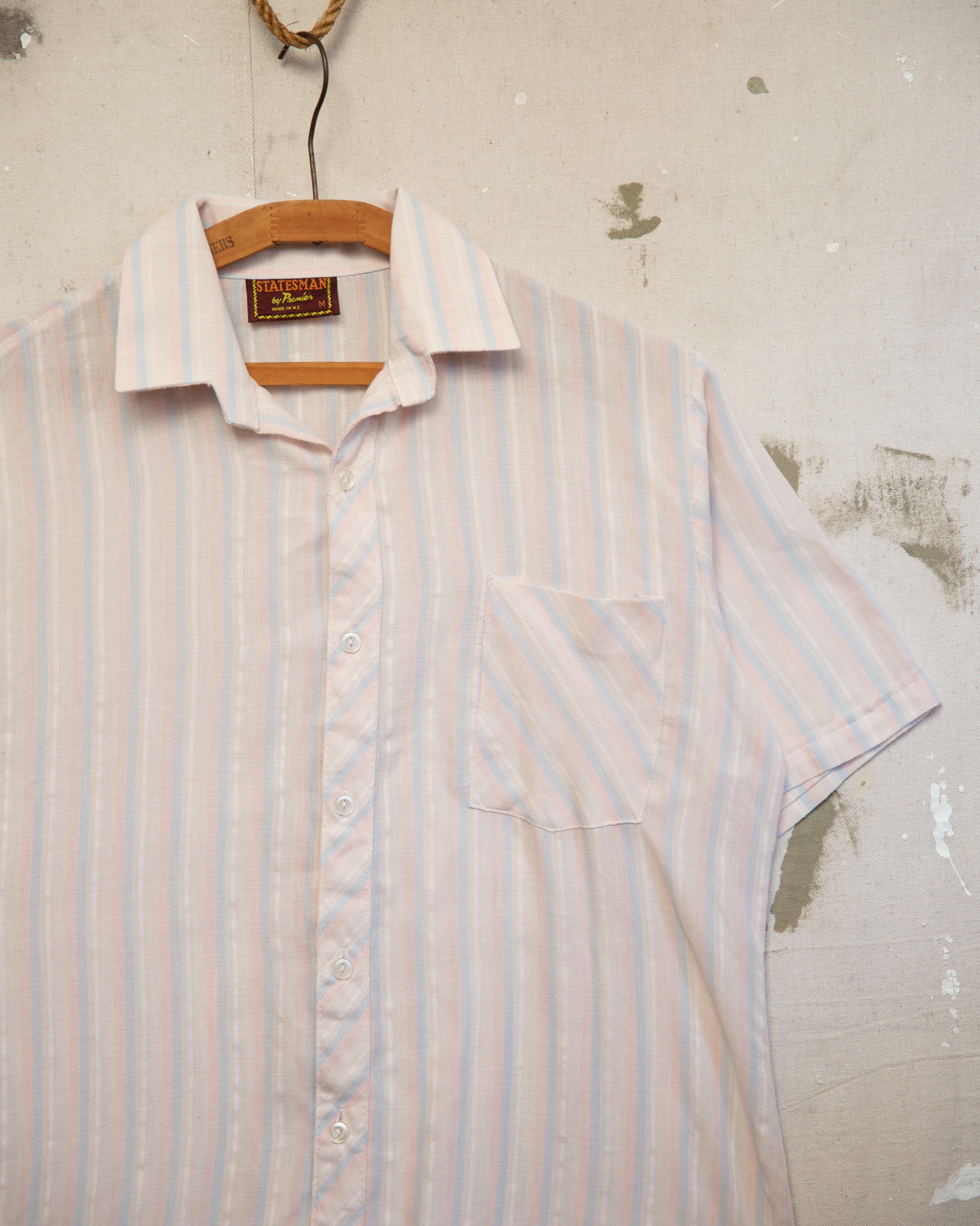 1970S Statesman Striped Shirt - M