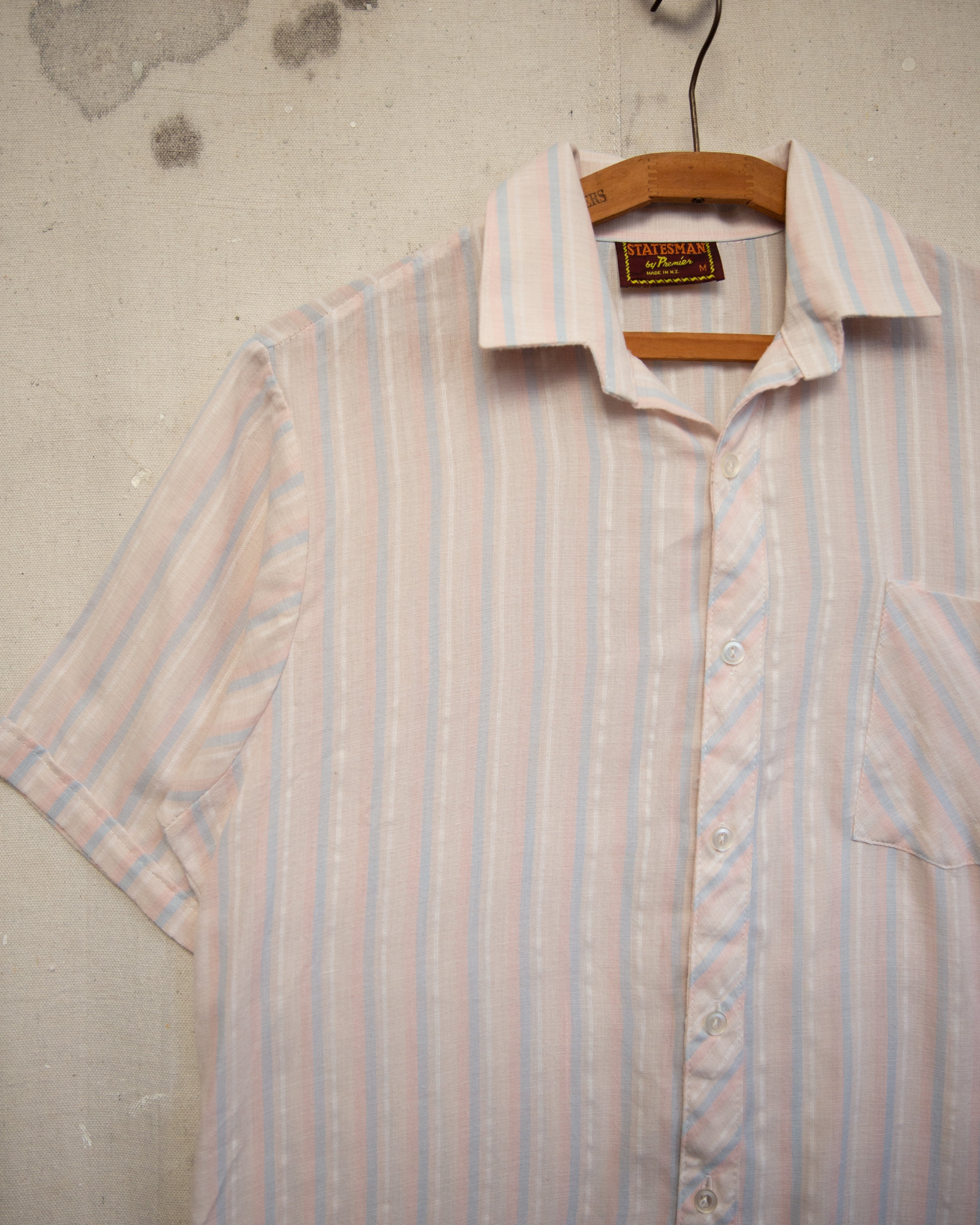 1970S Statesman Striped Shirt - M