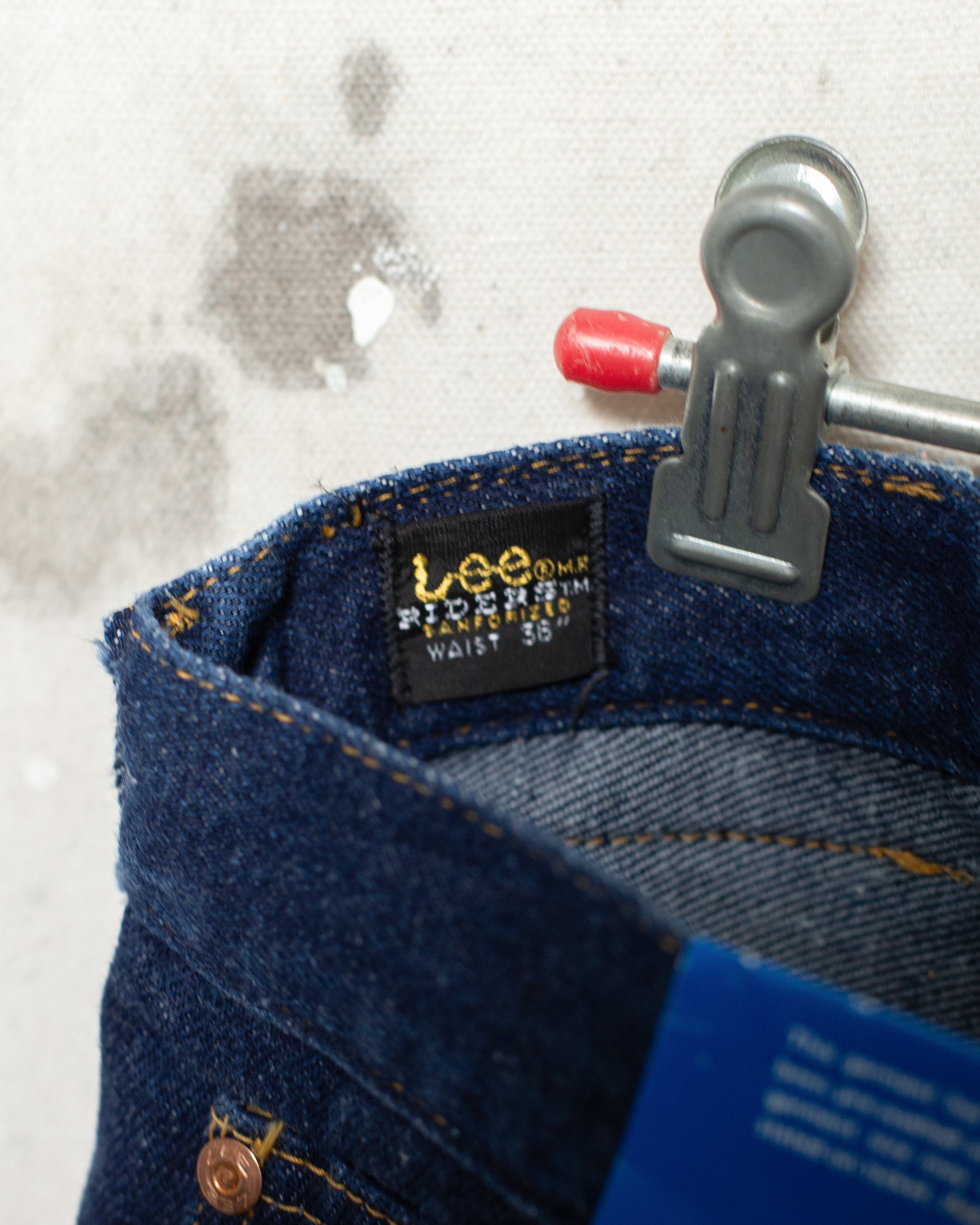 1980S Deadstock NZ Made Lee Rider Straight Leg Jeans - 36"