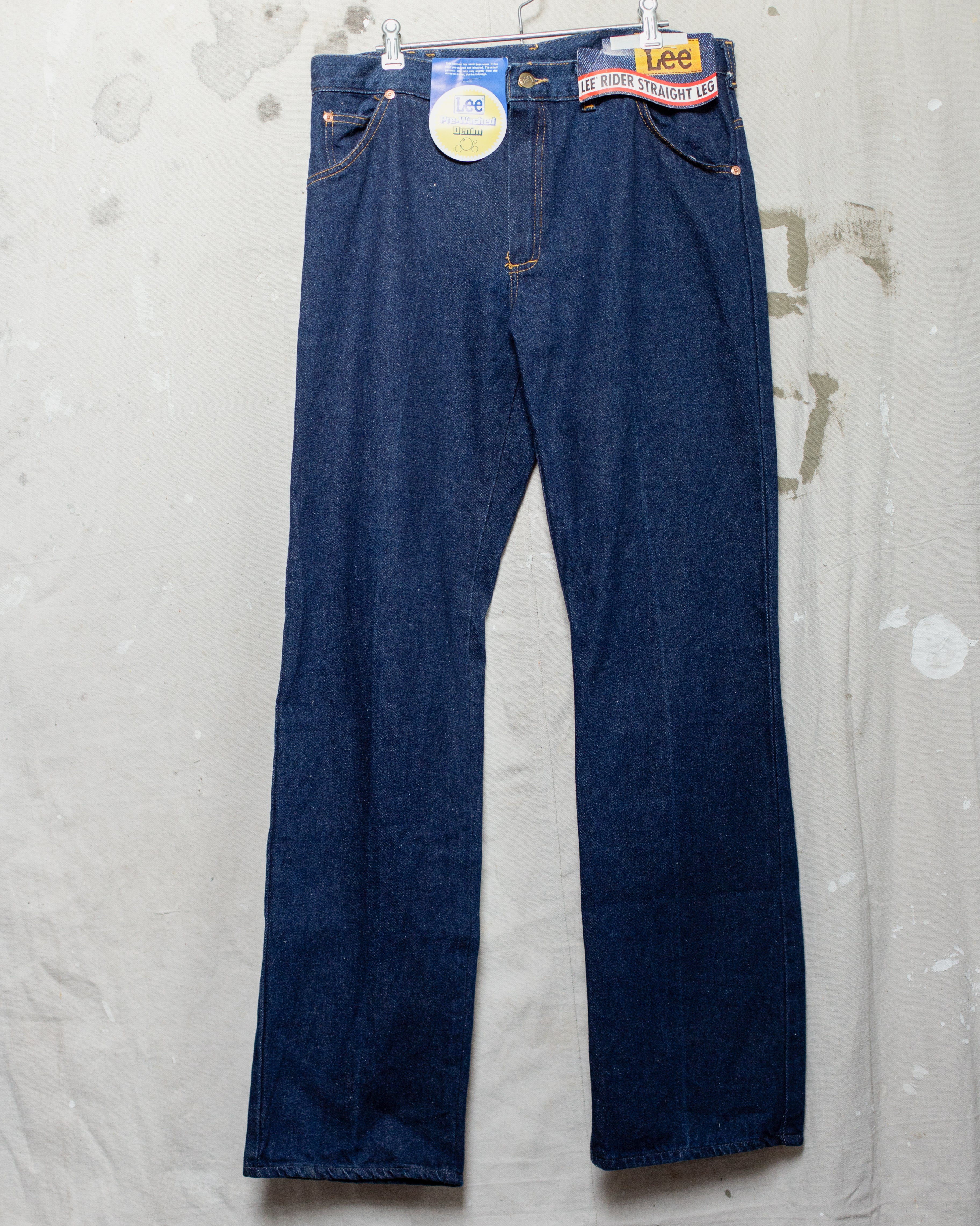 1980S Deadstock NZ Made Lee Rider Straight Leg Jeans - 36"