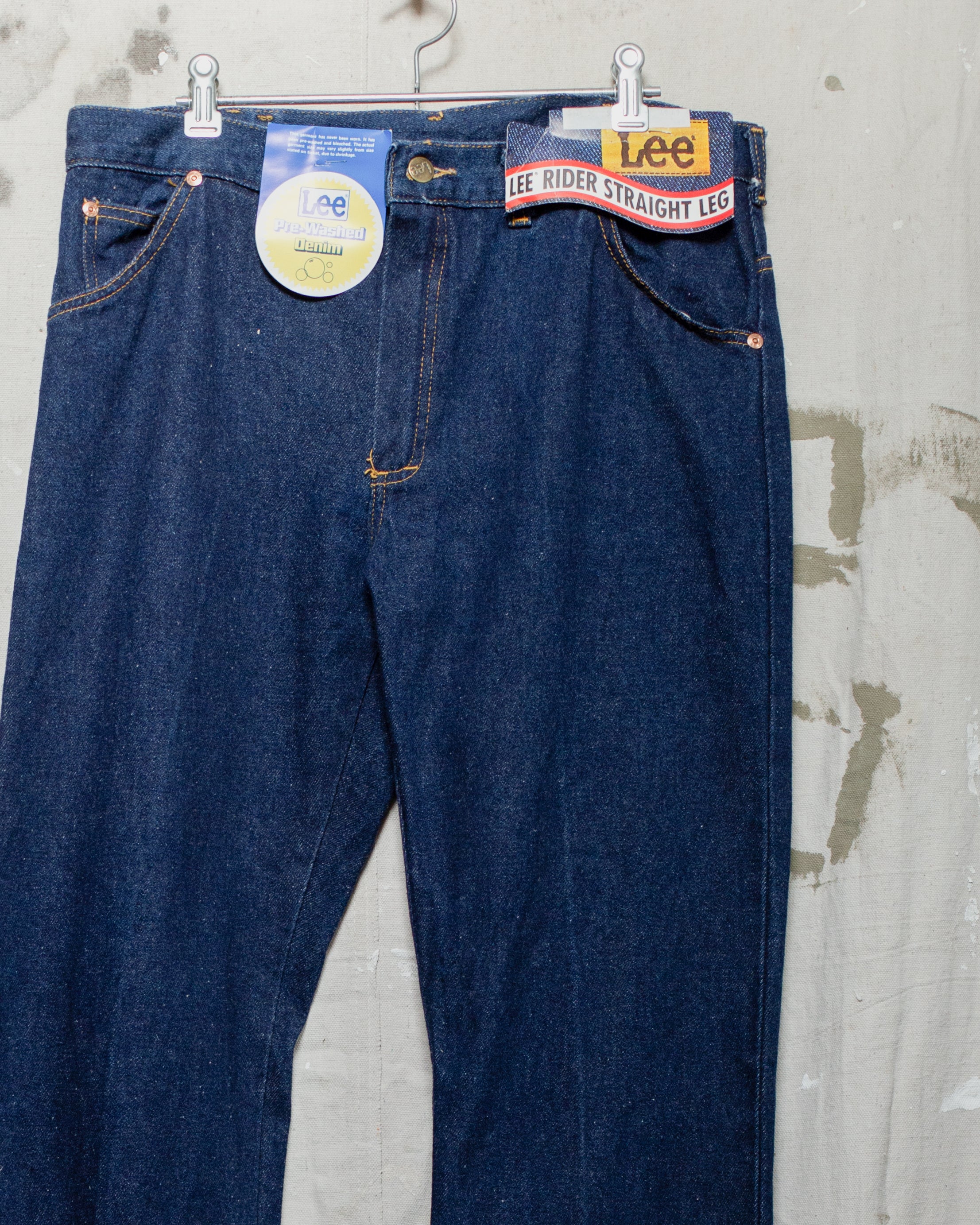 1980S Deadstock NZ Made Lee Rider Straight Leg Jeans - 36"
