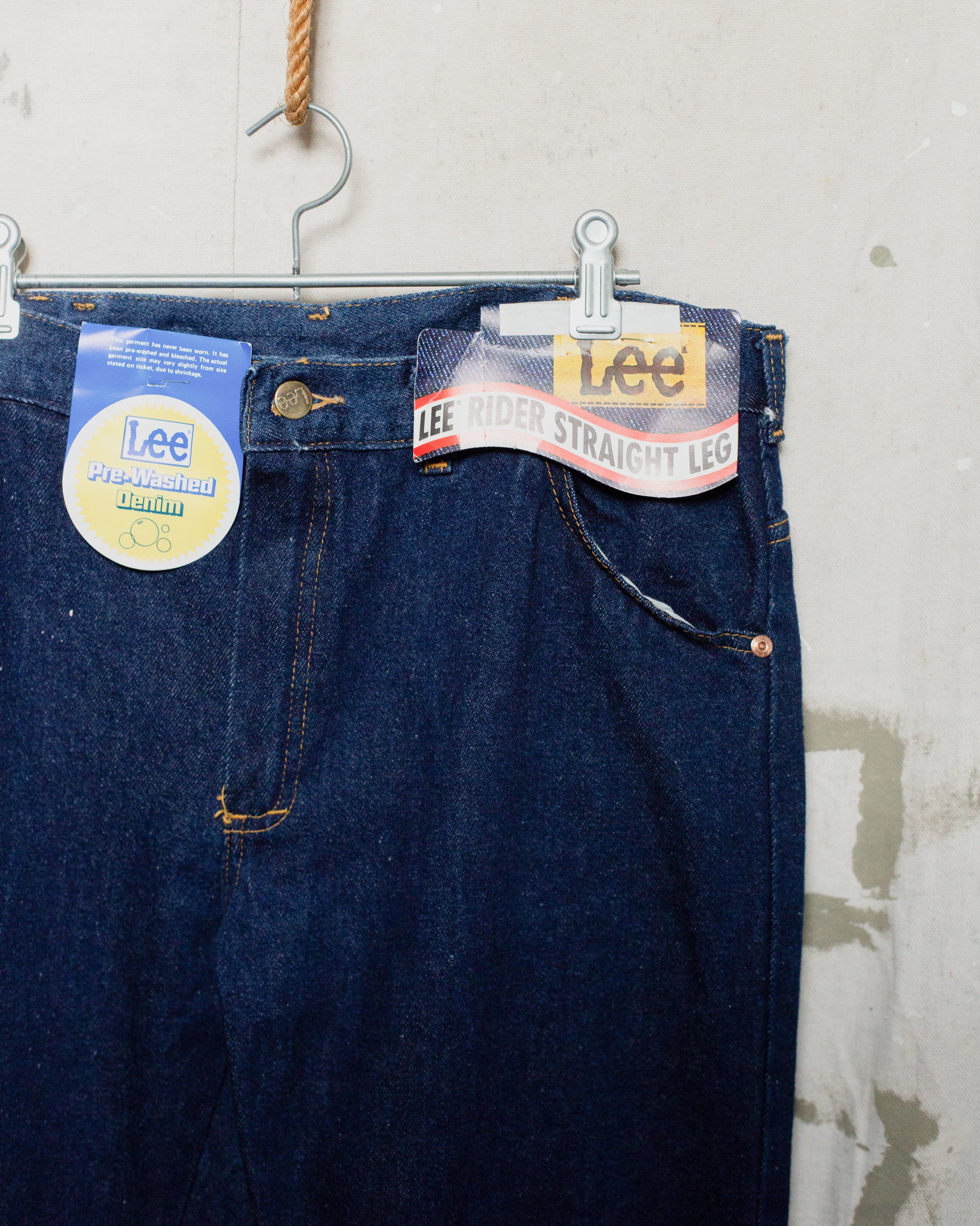 1980S Deadstock NZ Made Lee Rider Straight Leg Jeans - 36"