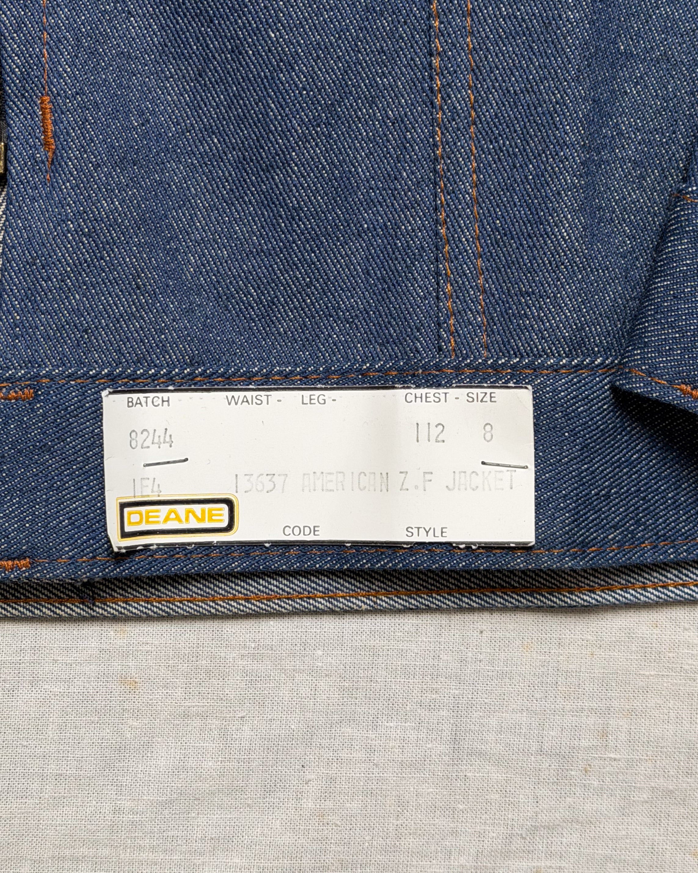 Dead stock NZ Made Deane Denim Jacket Light Wash - L/XL