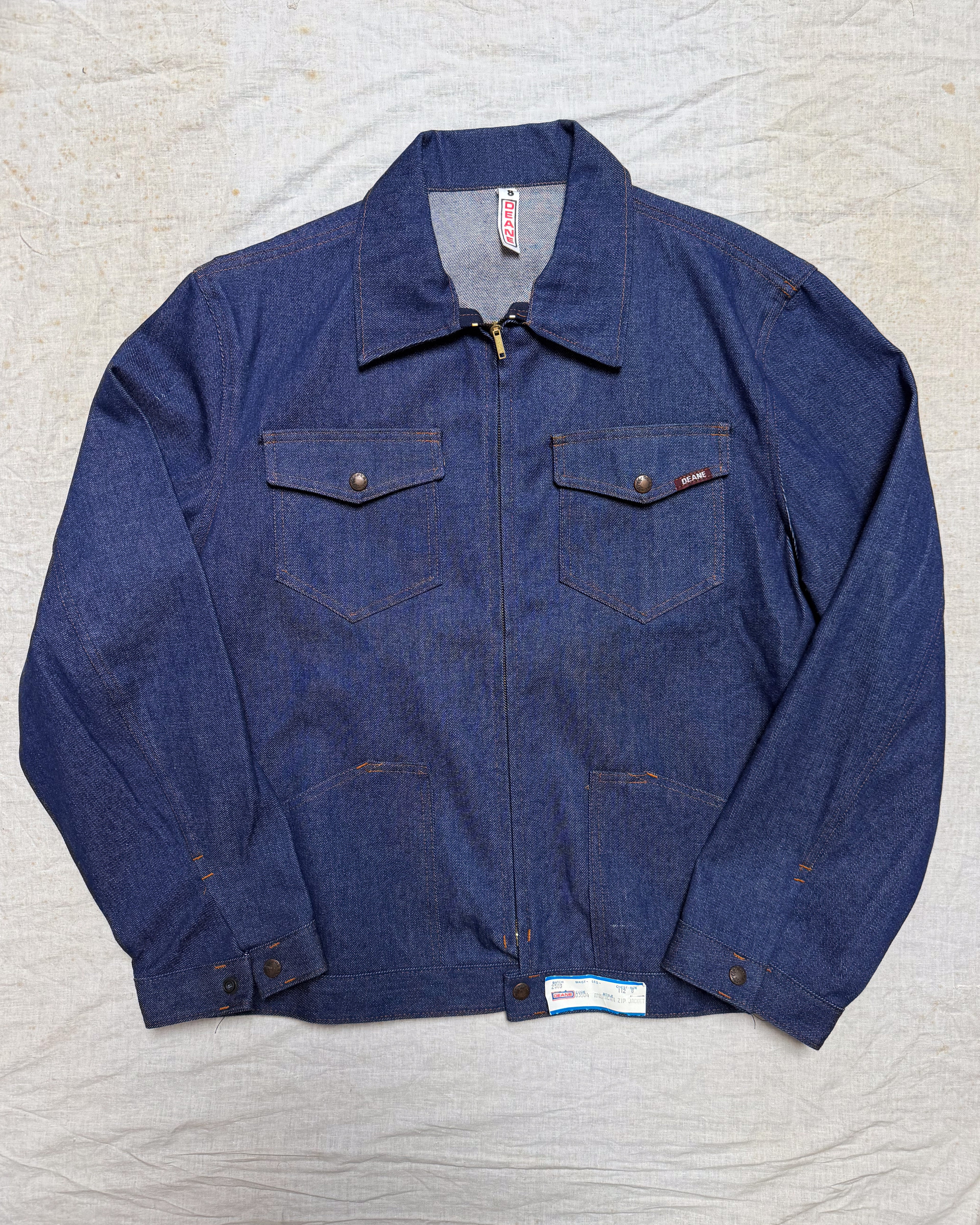 Dead stock NZ Made Deane Denim Jacket Dark Wash - L/XL