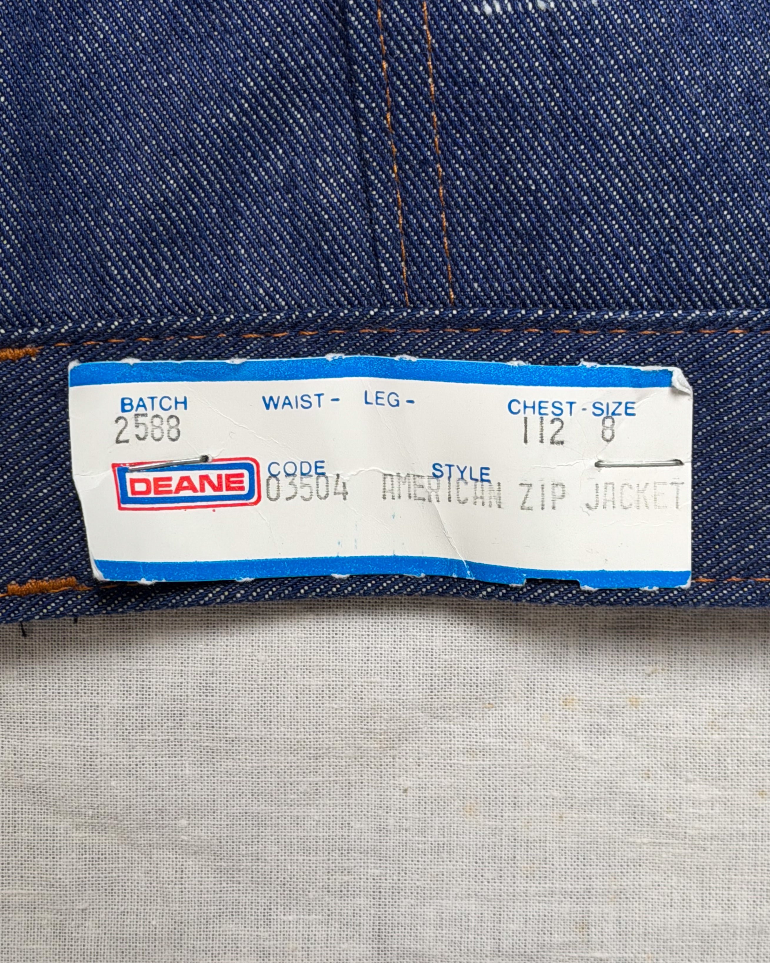 Dead stock NZ Made Deane Denim Jacket Dark Wash - L/XL