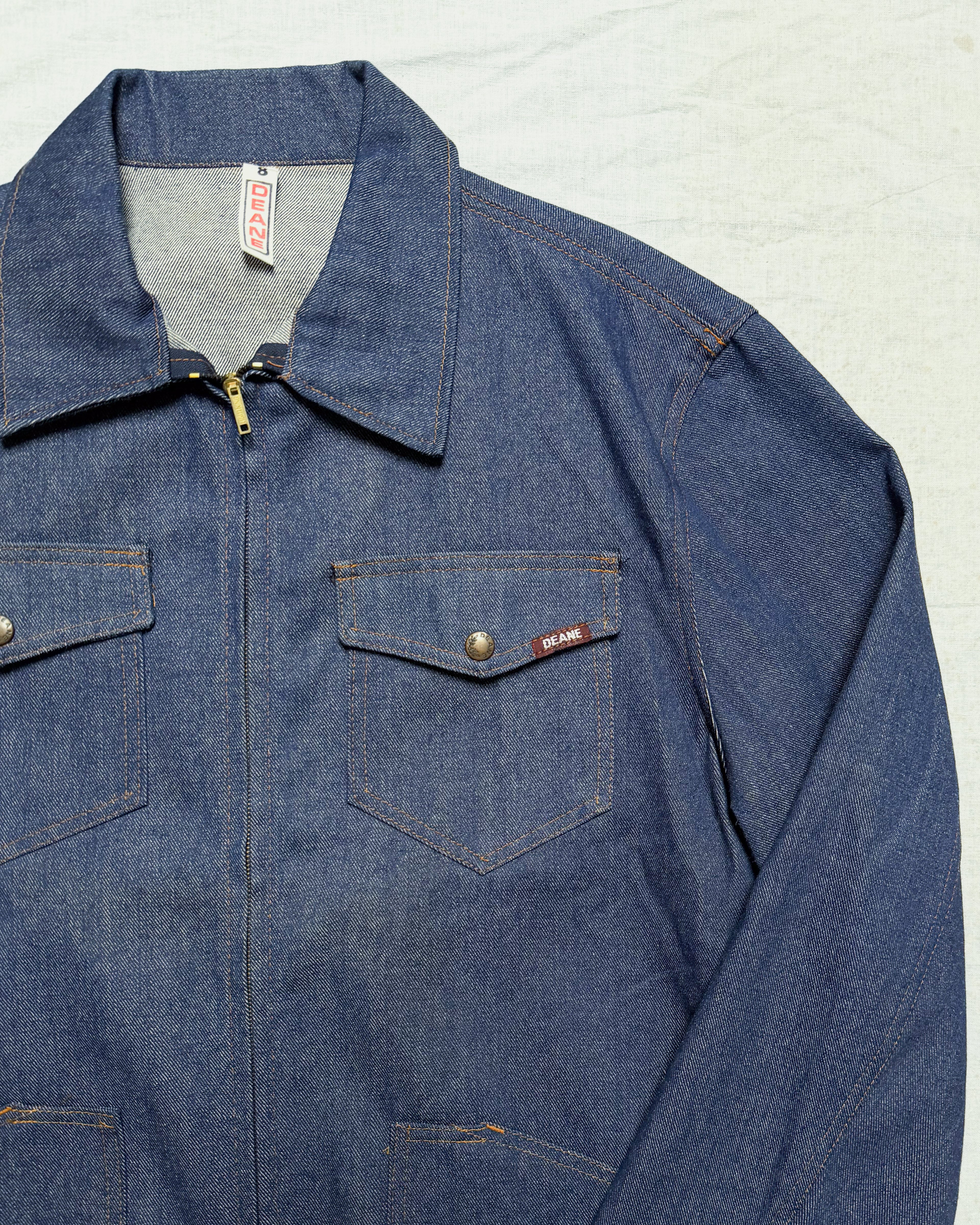 Dead stock NZ Made Deane Denim Jacket Dark Wash - L/XL