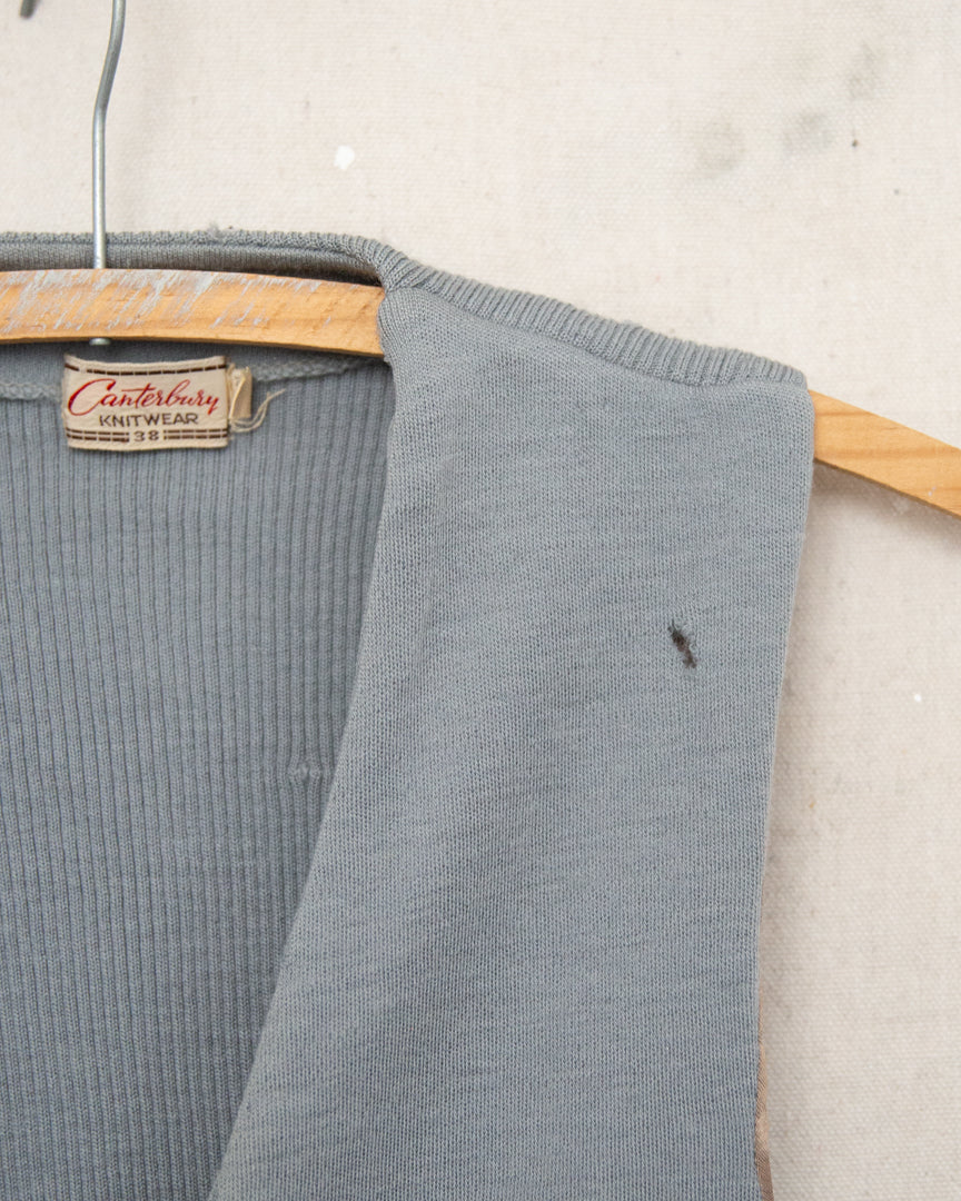 1960S Well Worn Canterbury Wool Vest - S