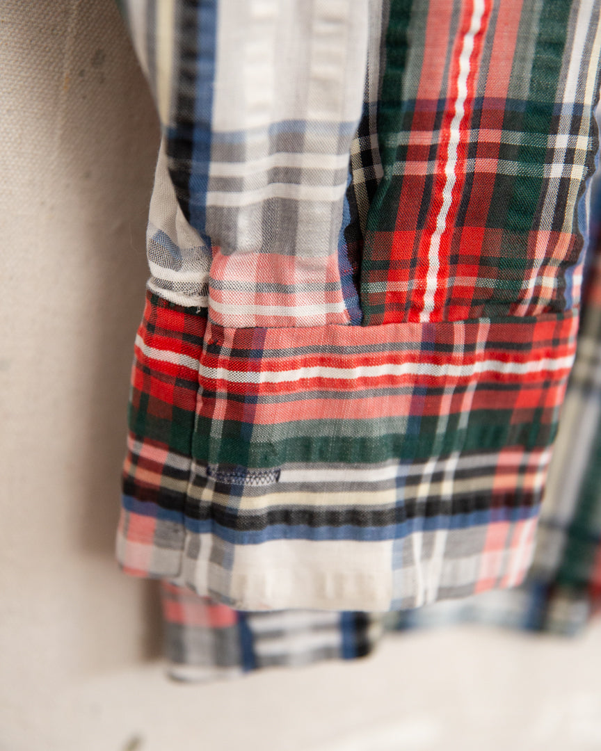 1970S Well Worn Cropped Patterned Shirt - S/M