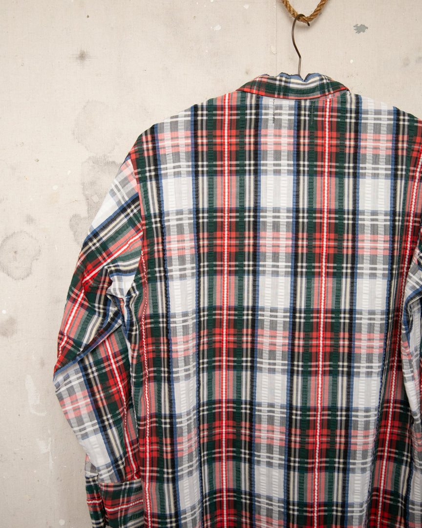 1970S Well Worn Cropped Patterned Shirt - S/M