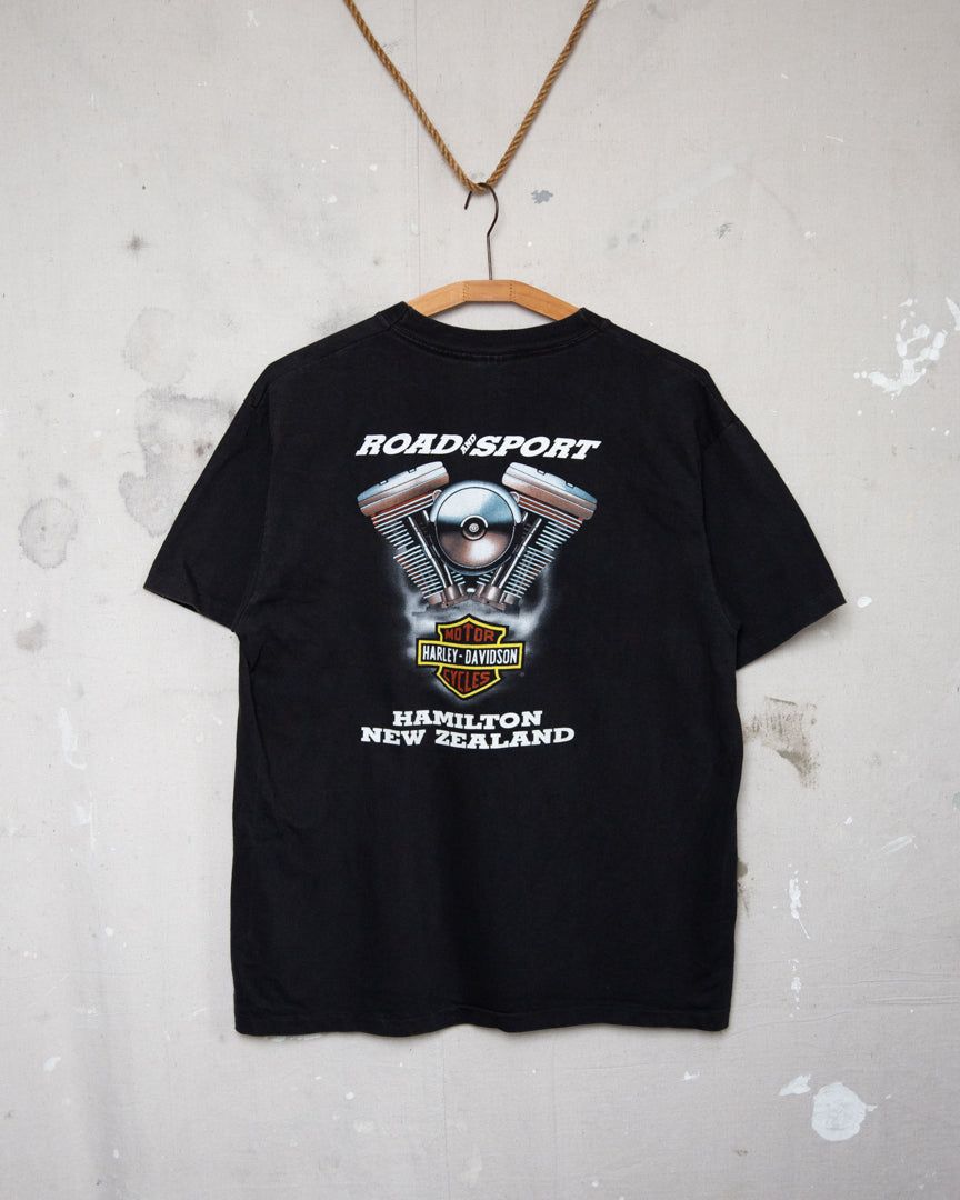 1990S Waikato Harley Davidson Tee - L