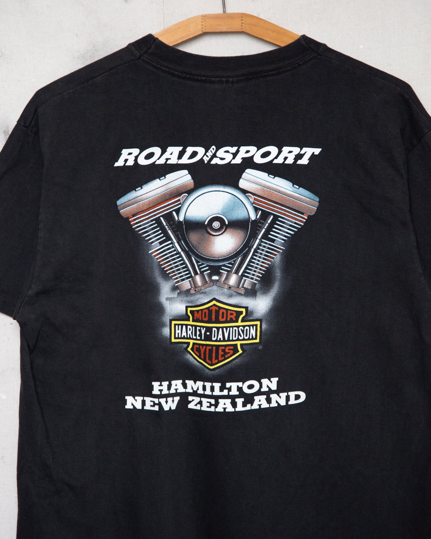1990S Waikato Harley Davidson Tee - L