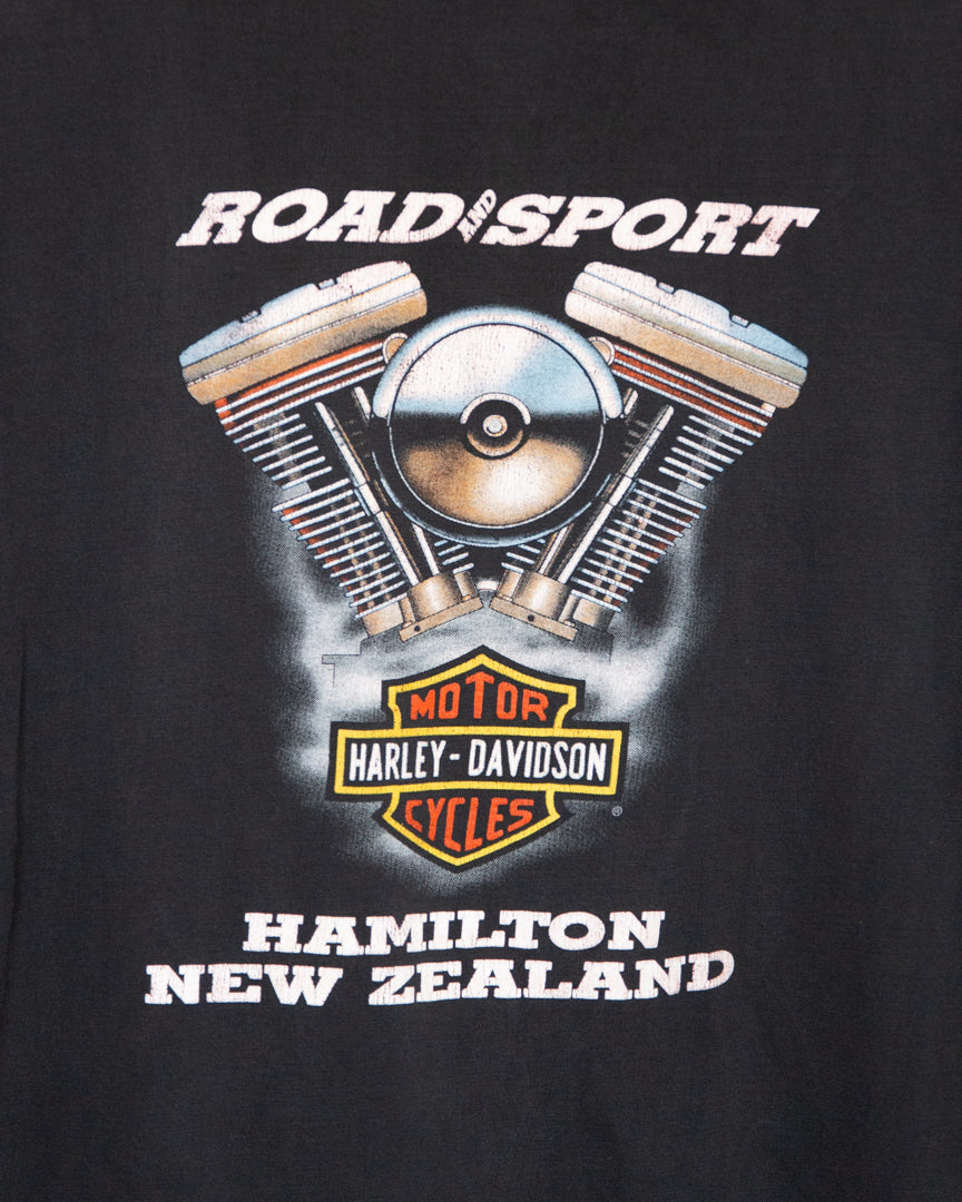 1990S Central North Island Harley Davidson Tee - L