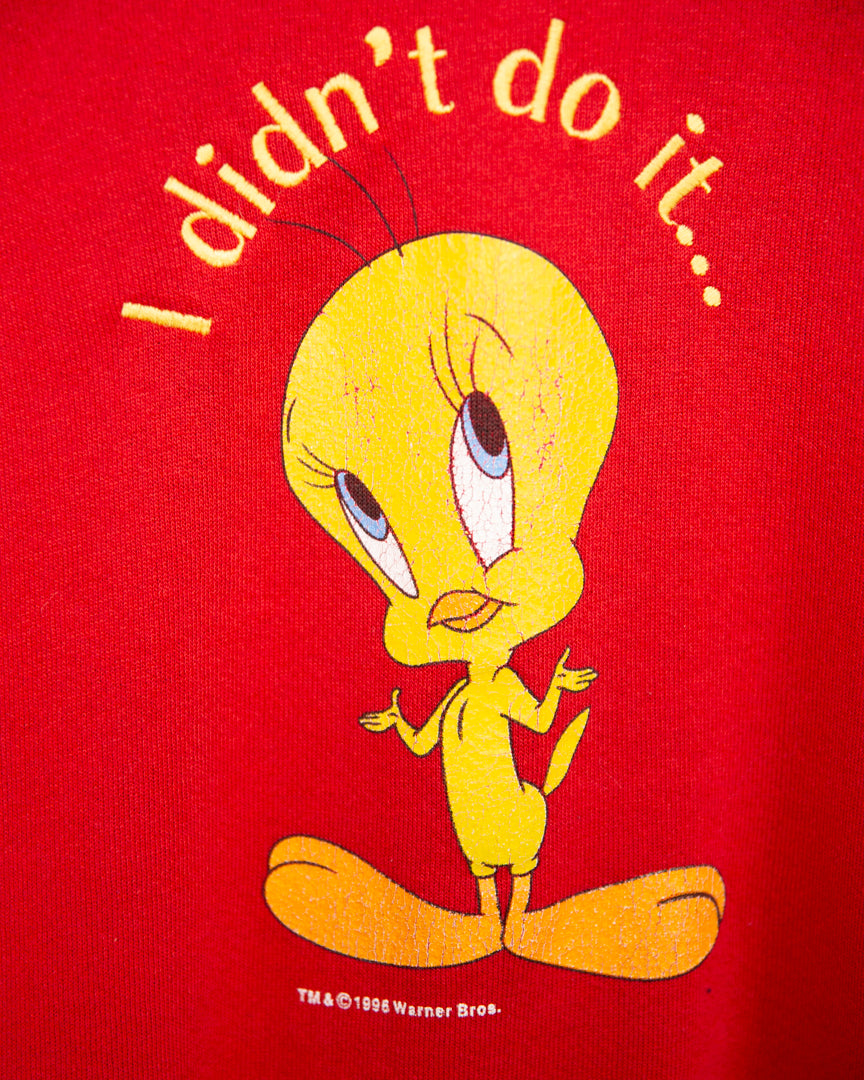 1990S Tweety Bird Crewneck - L