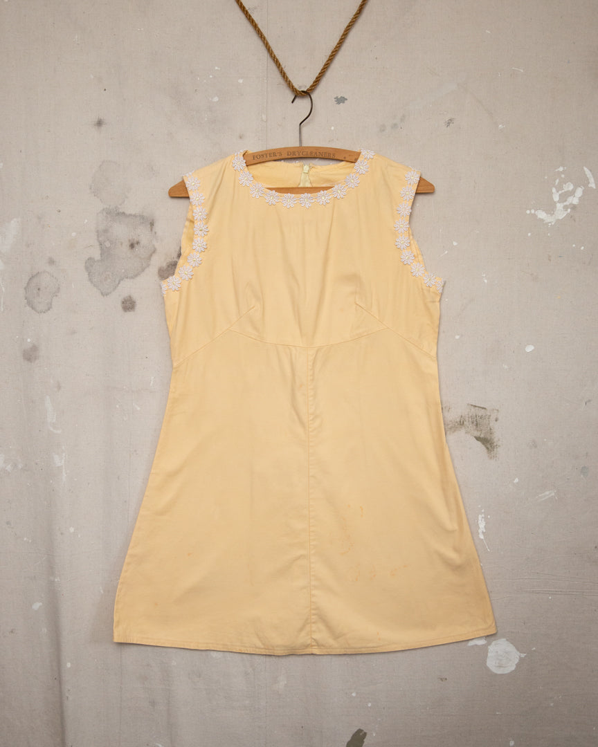 1970S Yellow Minidress - 10-12