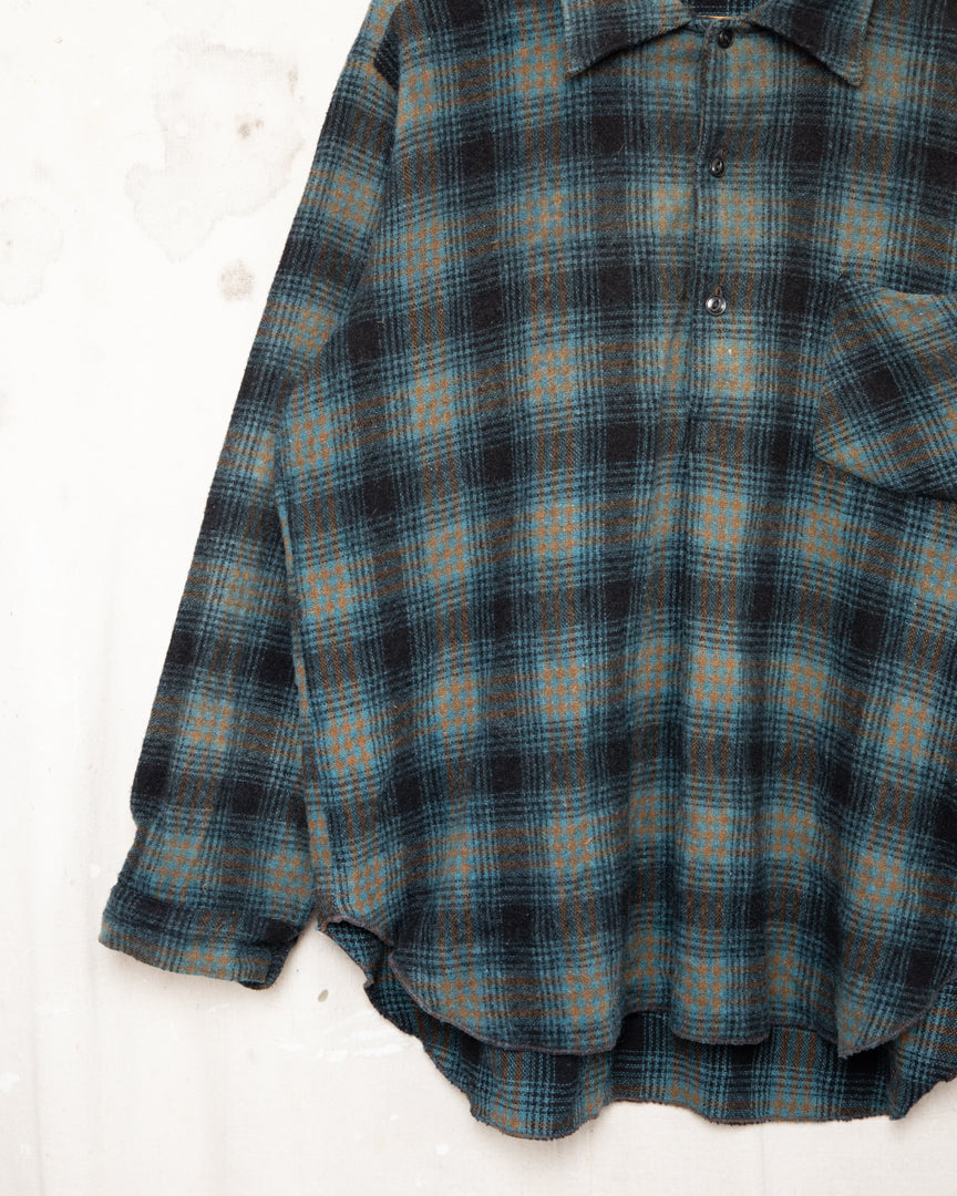 1970S Flannel Pull Over - L