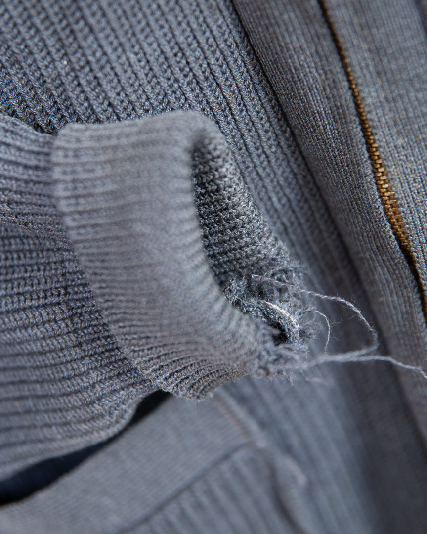 1950S/60S Well Worn Zip Cardigan - L