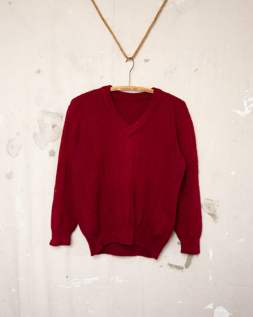 Well Worn And Patched Knit Sweater - S