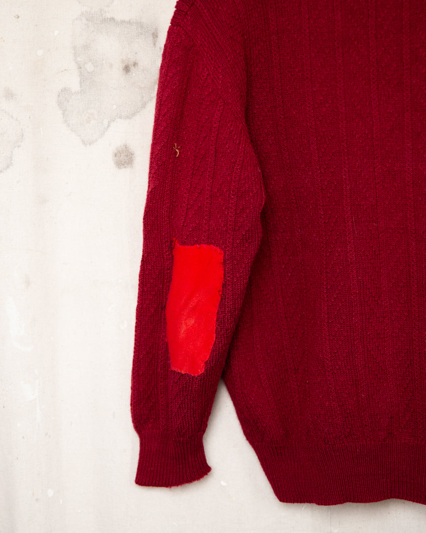 Well Worn And Patched Knit Sweater - S