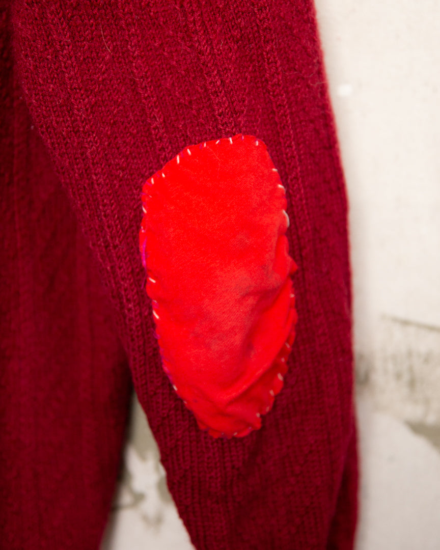 Well Worn And Patched Knit Sweater - S