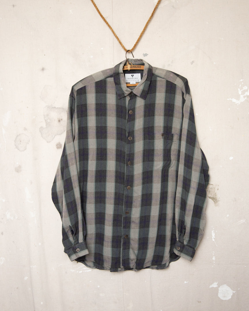 1990S Barkers Rayon Shirt - M/L