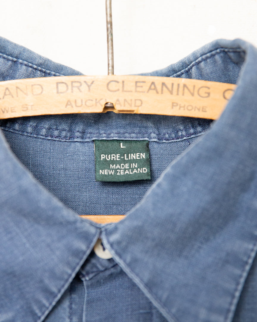1990S Stone River Linen Shirt - L