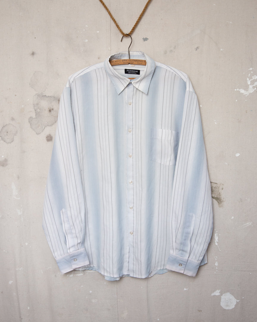 1990S Well Worn Striped Long Sleeve - XL