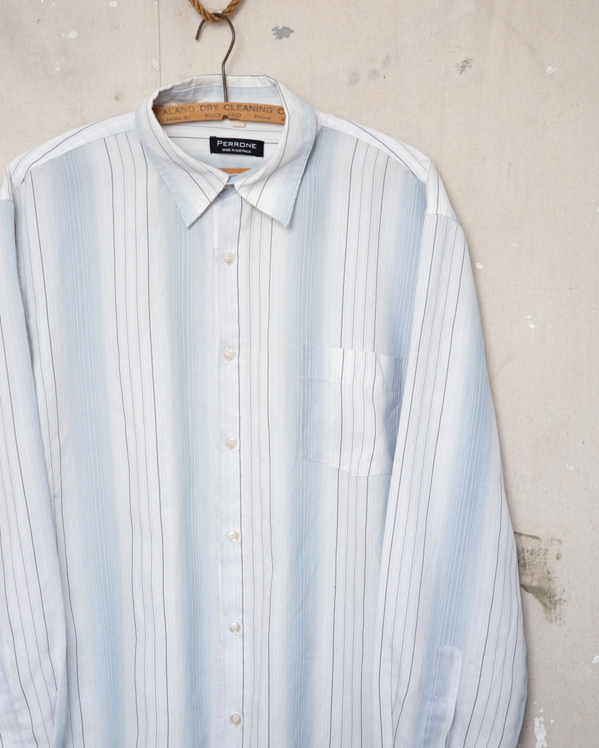 1990S Well Worn Striped Long Sleeve - XL