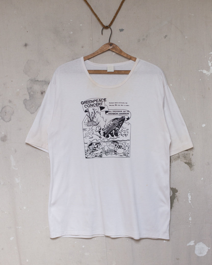 1980S Grubby Greenpeace Concert Tee - L
