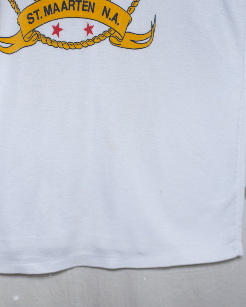 1980S Well Worn Netherlands Antilles Yacht Club Tee - L