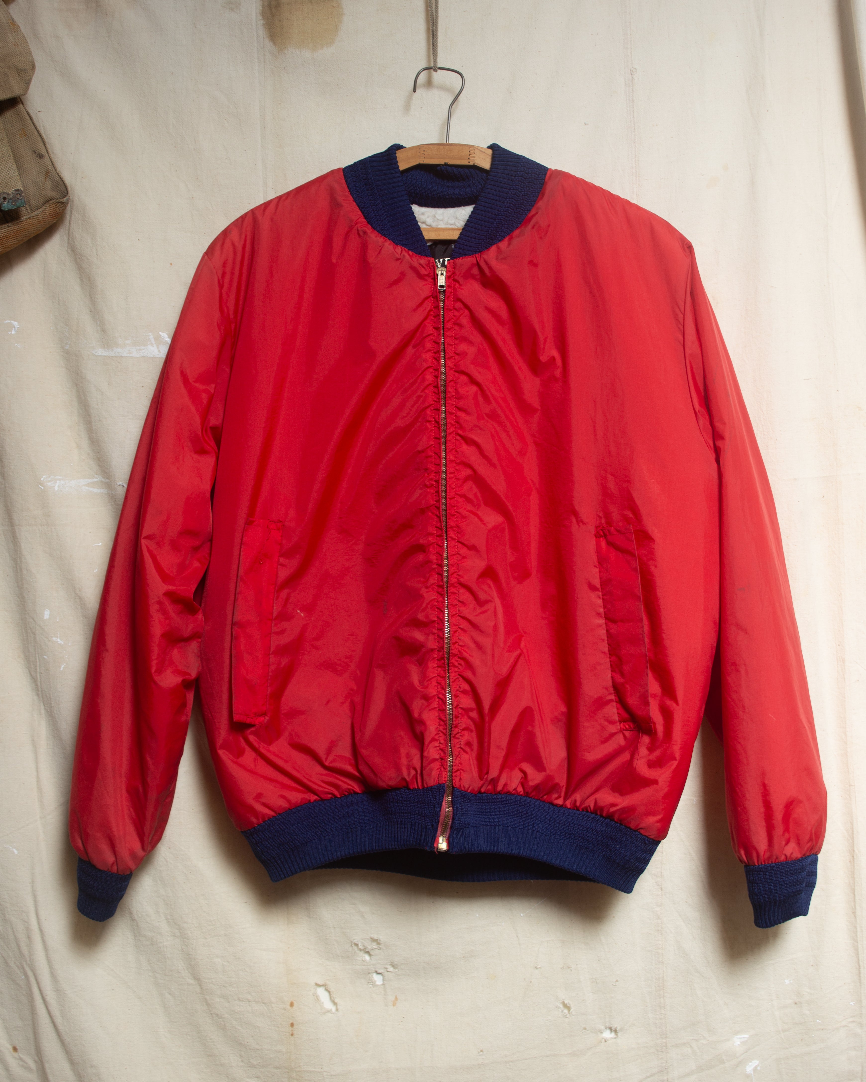 1980S Distressed Sherling Bomber Jacket