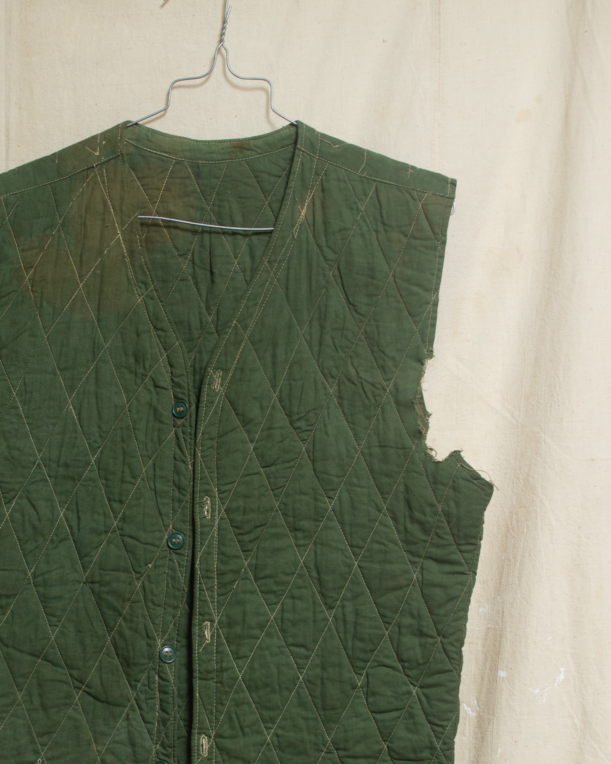 Thrashed Vietnam War Era Cold Weather Vest