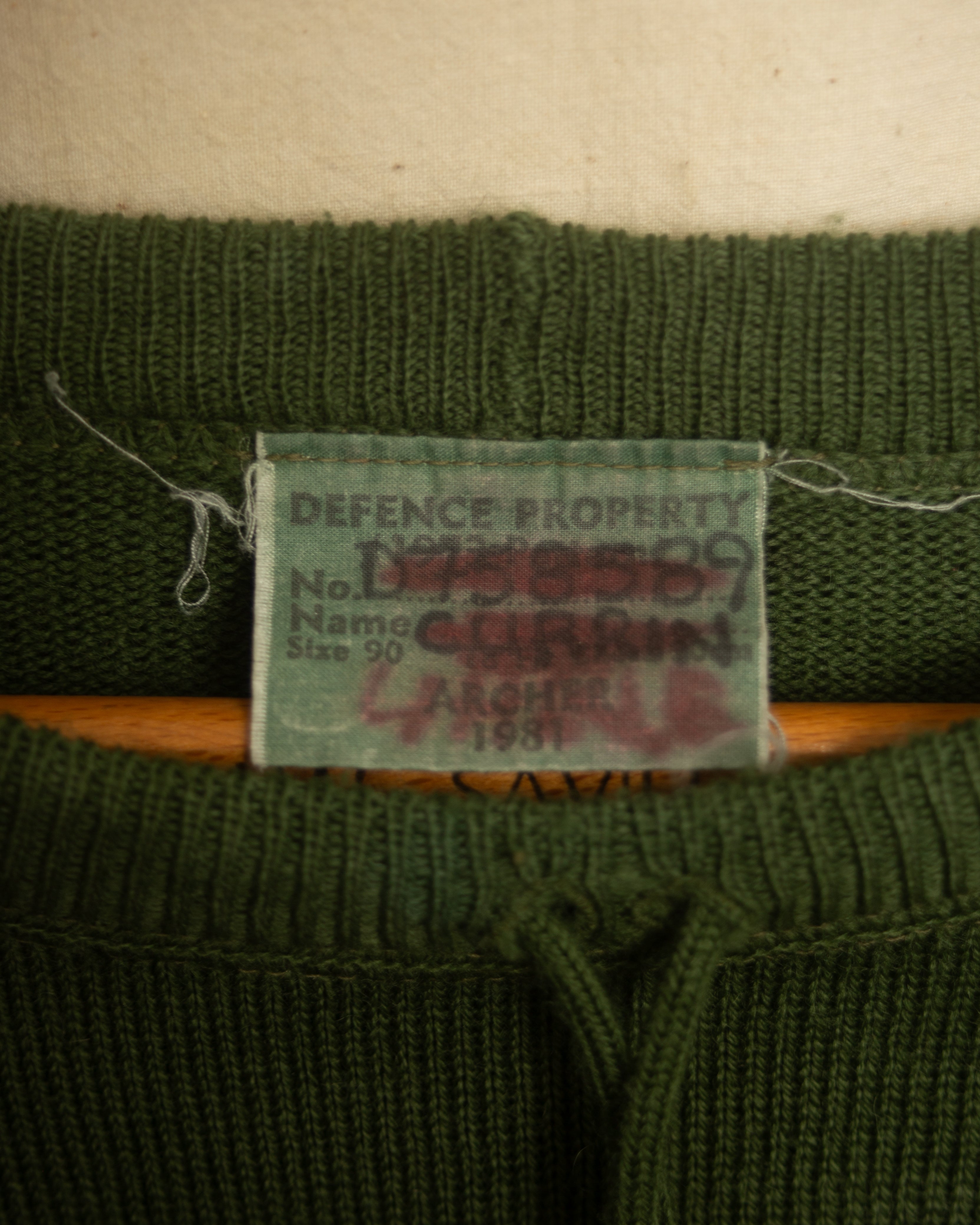 1981 NZ Army Staff Sergeant Wool Jersey