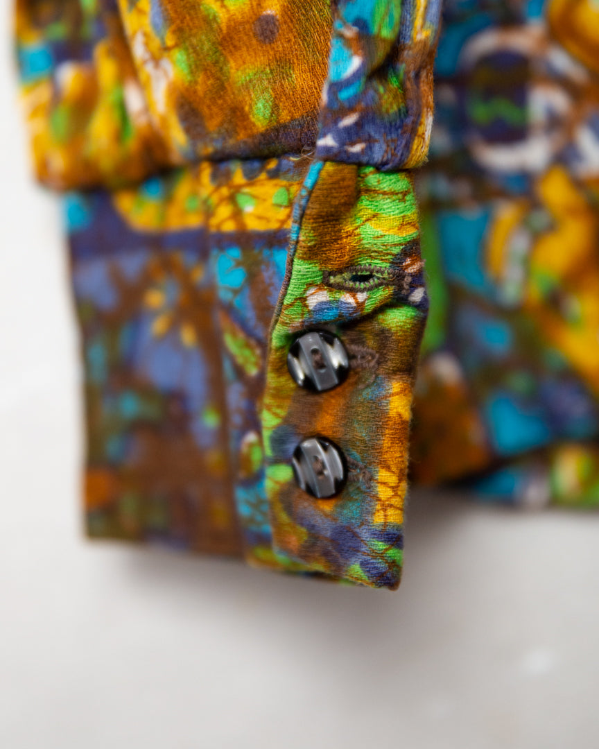 1970S All Over Print Shirt - M