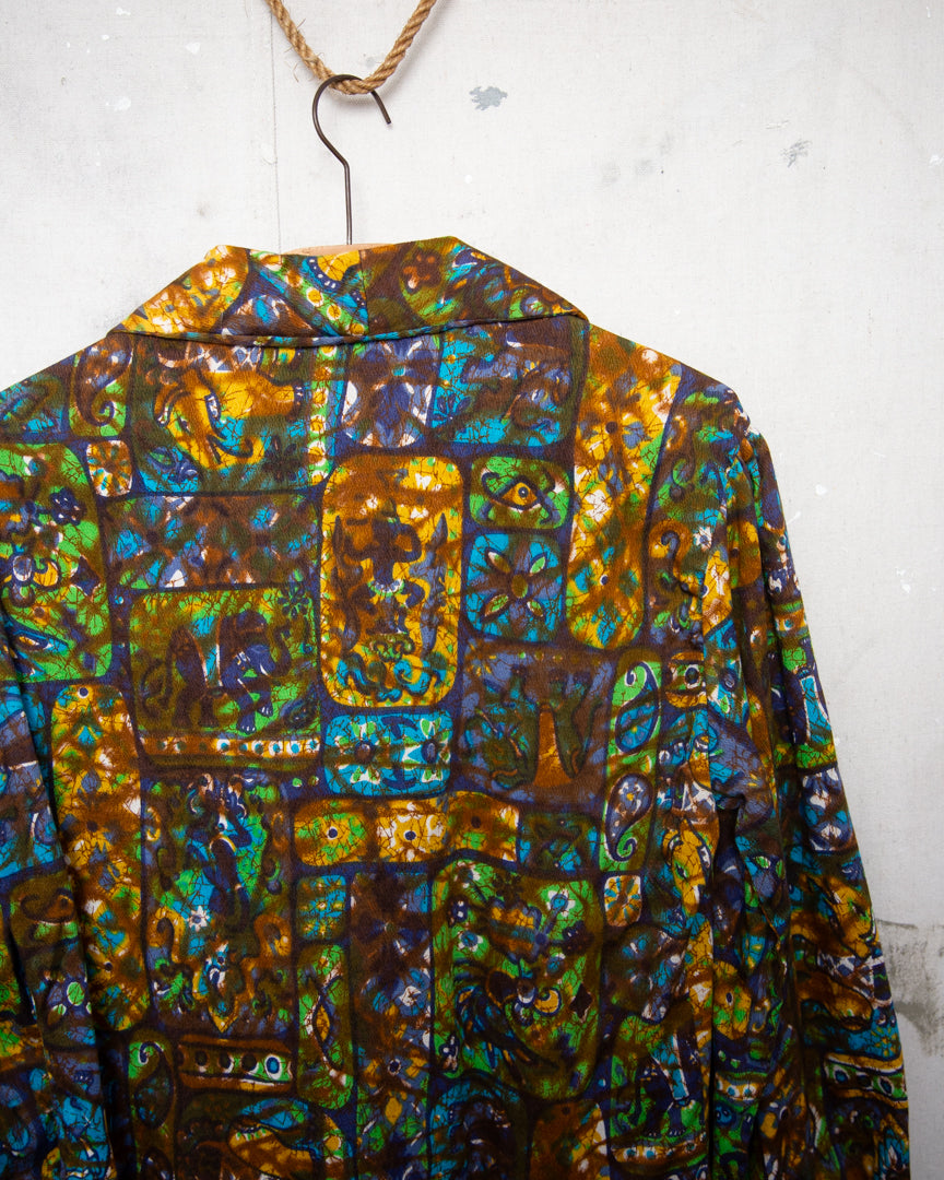 1970S All Over Print Shirt - M