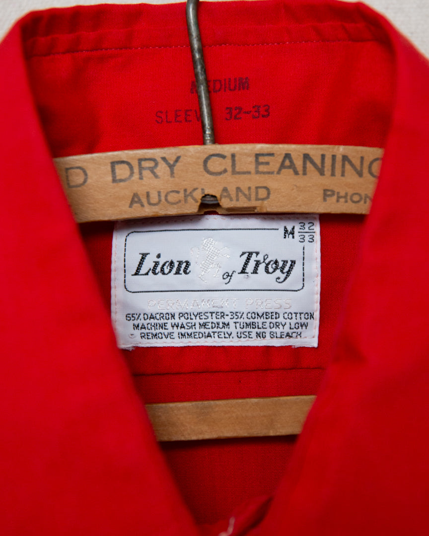 1970S Lion Of Troy Ruffle Shirt - M