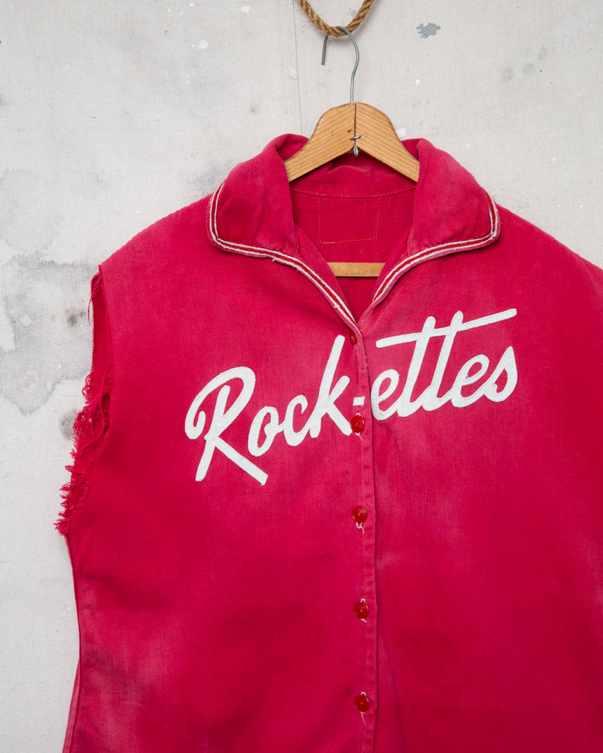 1950S Well Worn Rockettes Cut Off Shirt - M/L