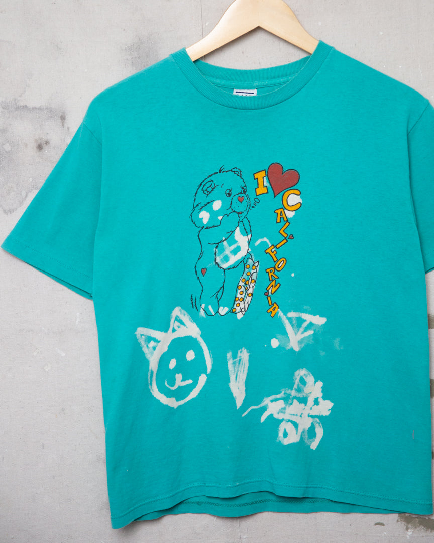 1990S Bleached Care Bear California Tee - M