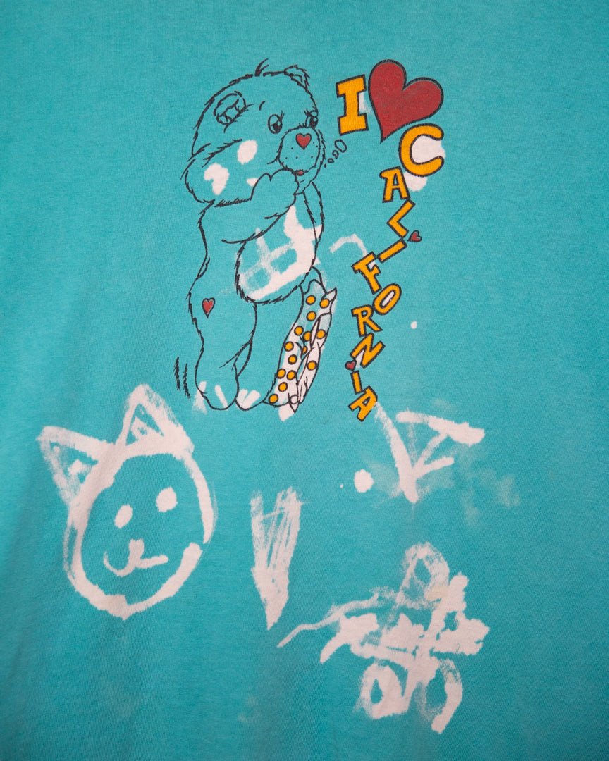 1990S Bleached Care Bear California Tee - M