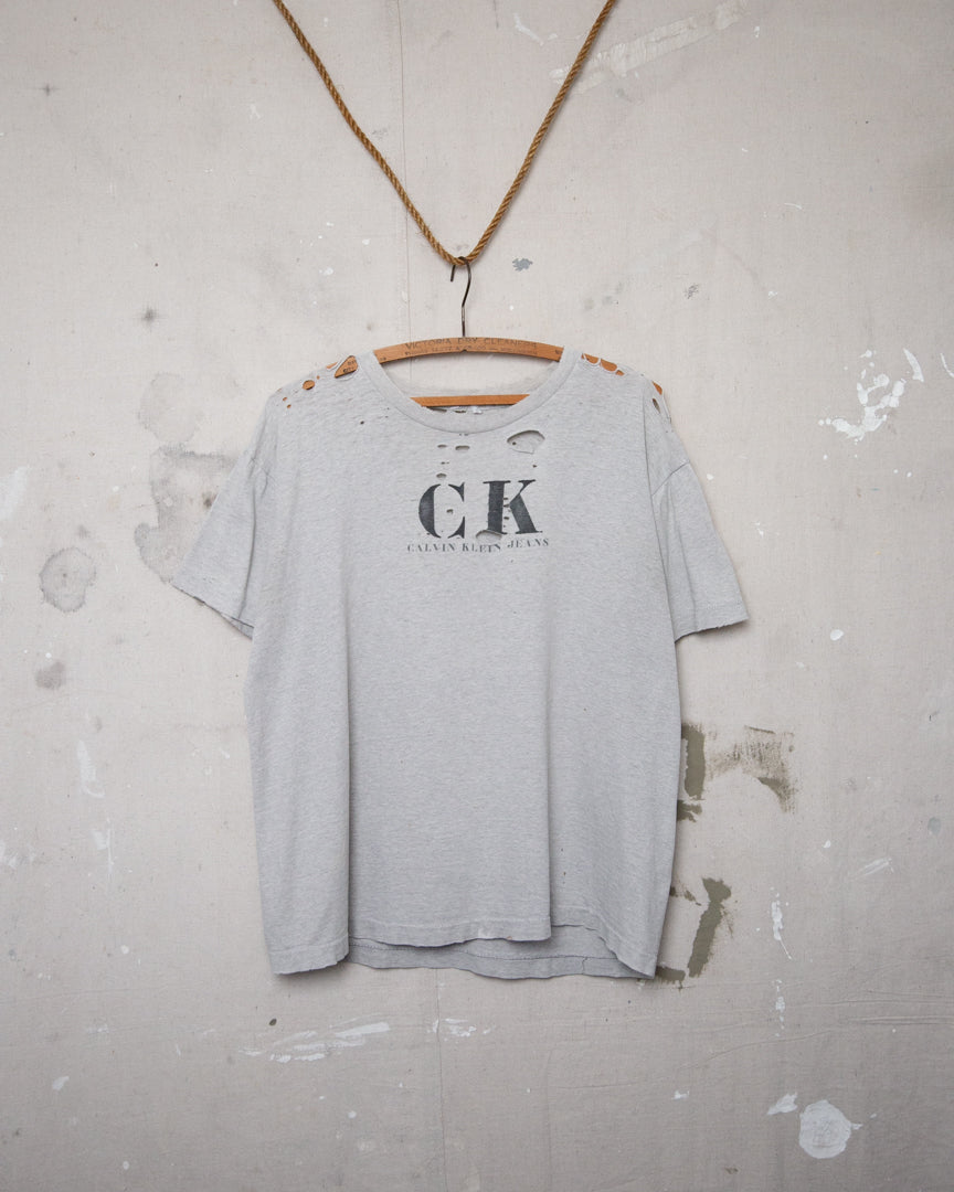 1990S Thrashed Calvin Klein Tee - M