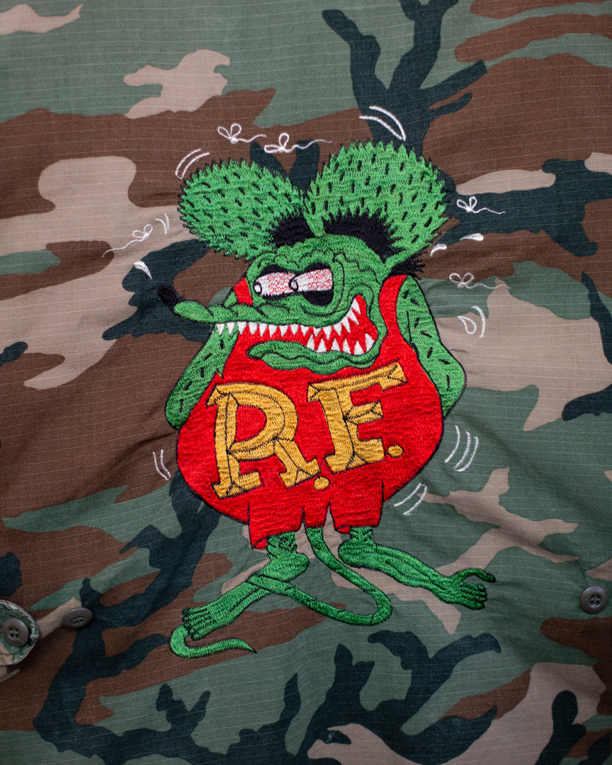 Rat Fink Woodland Camo Vest - M