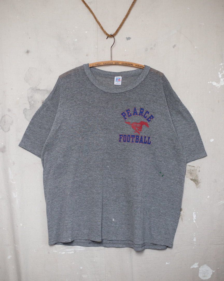 1980S Well Worn Football Staff Tee - XL